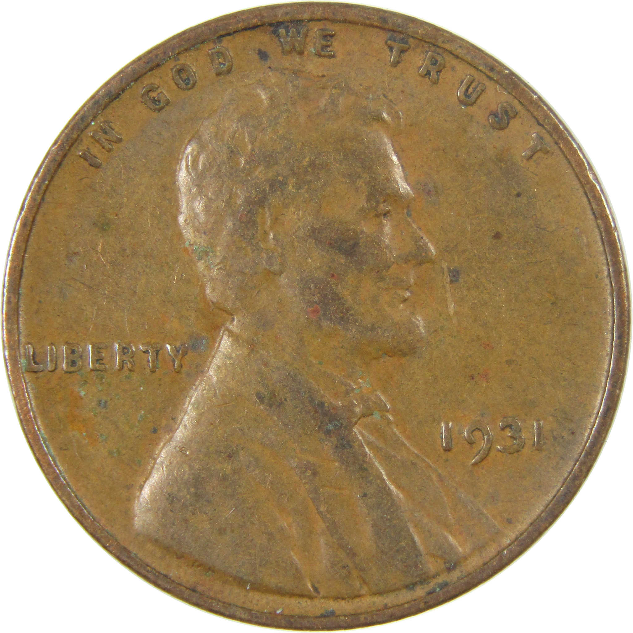 1931 Lincoln Wheat Cent VF Very Fine Penny 1c Coin SKU:I27296