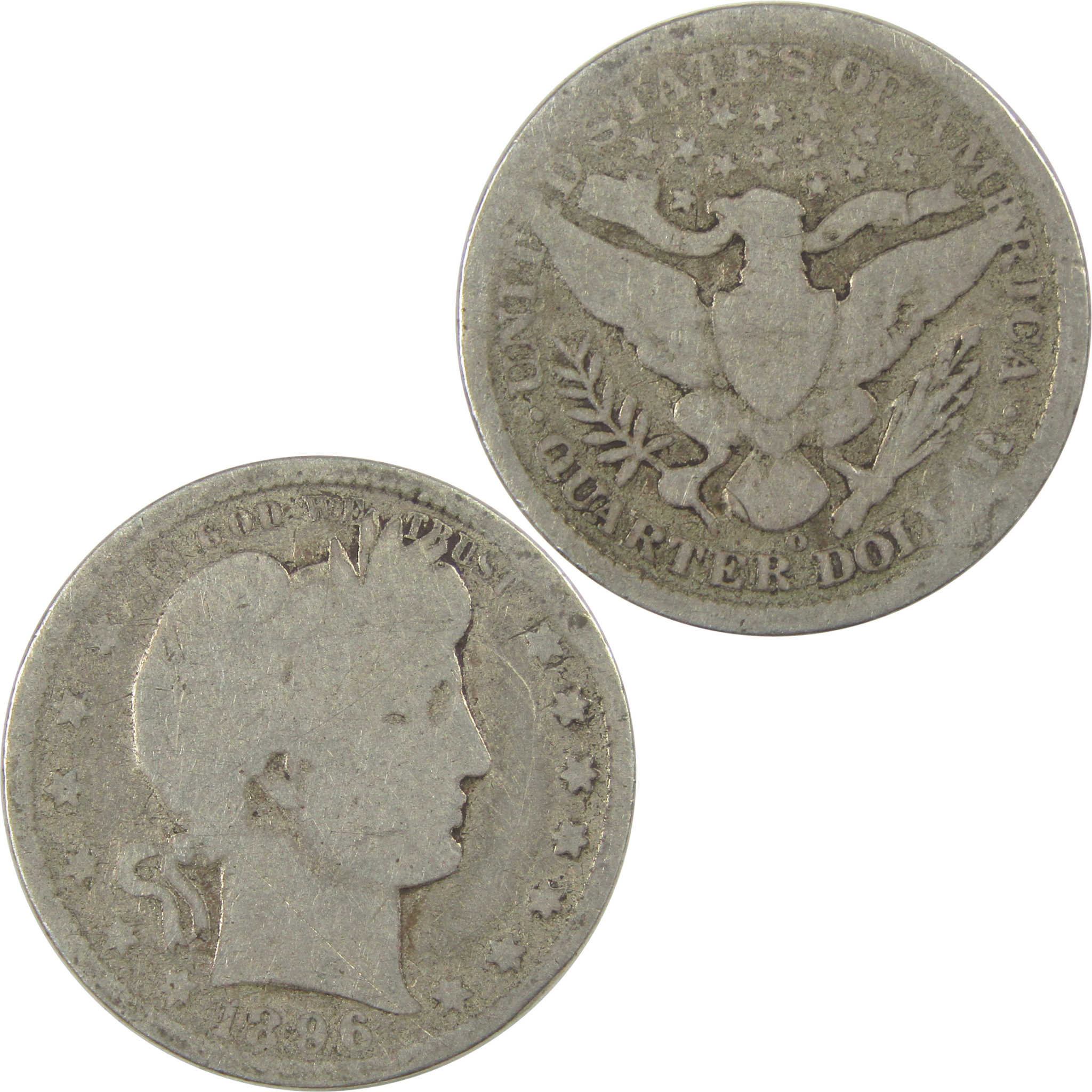 1896 O Barber Quarter AG About Good Silver 25c Coin SKU:I21874