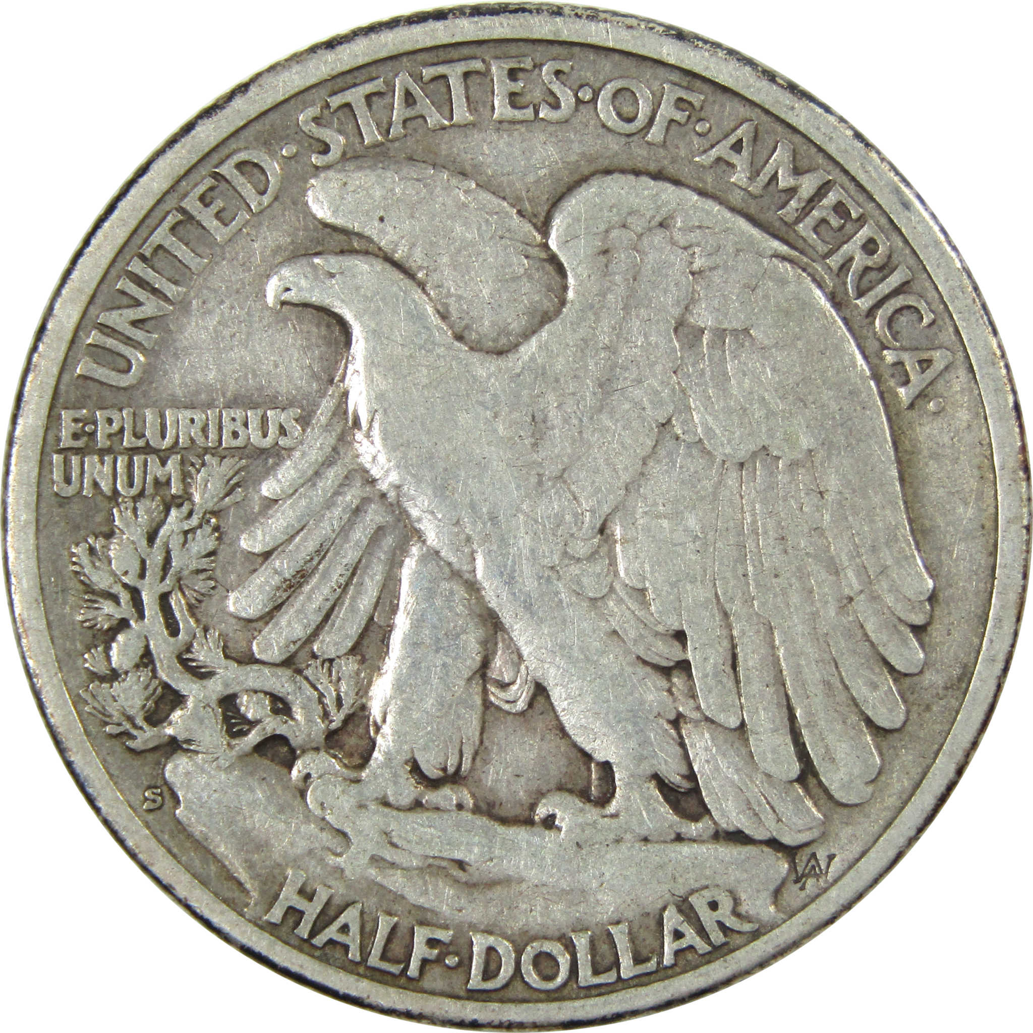 1923 S Liberty Walking Half Dollar F Fine Silver 50c Coin SKU:I13721