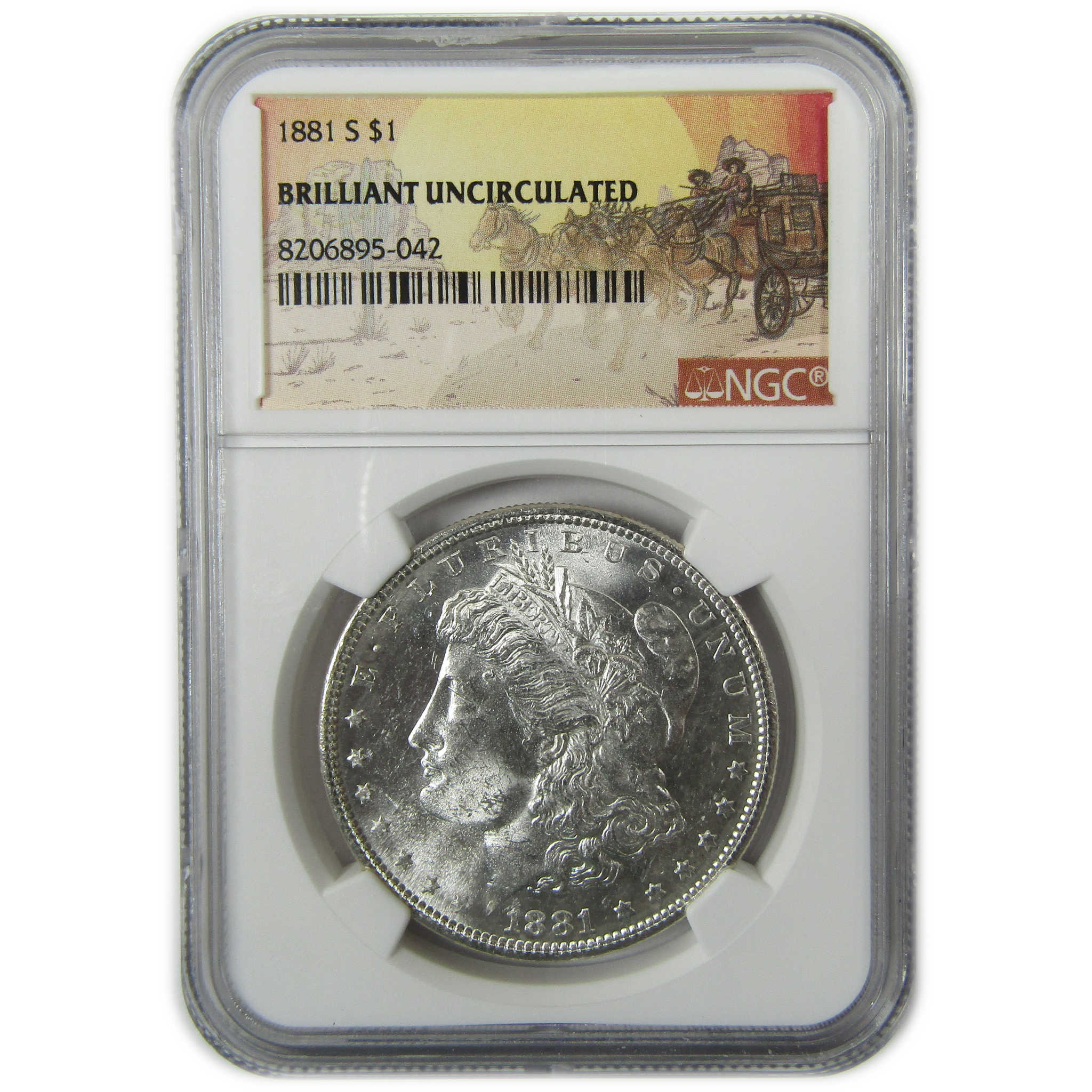 1881 S Morgan Silver Dollar BU Brilliant Uncirculated NGC SKU:CP1651