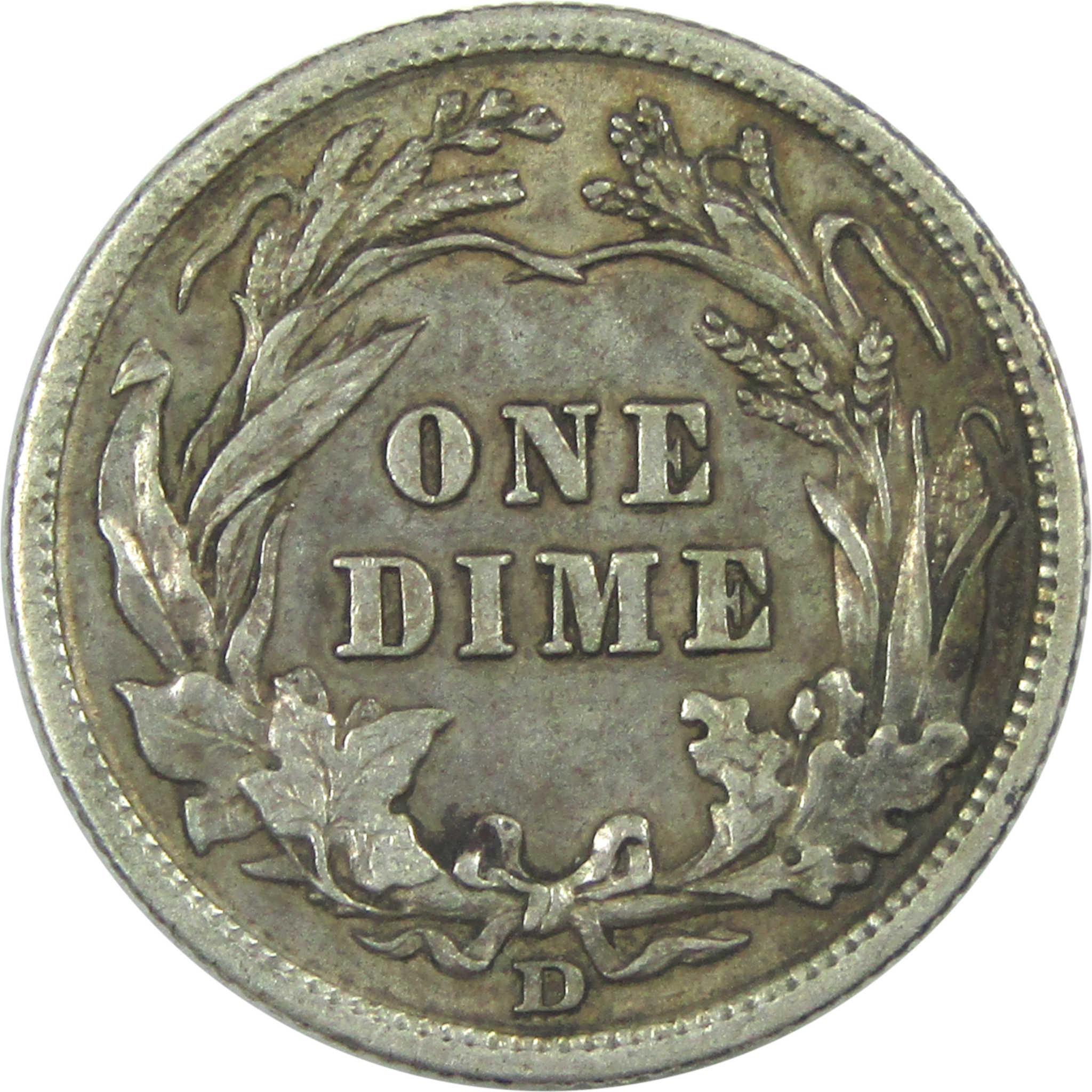 1906 D Barber Dime AU About Uncirculated Silver 10c Coin SKU:I15319