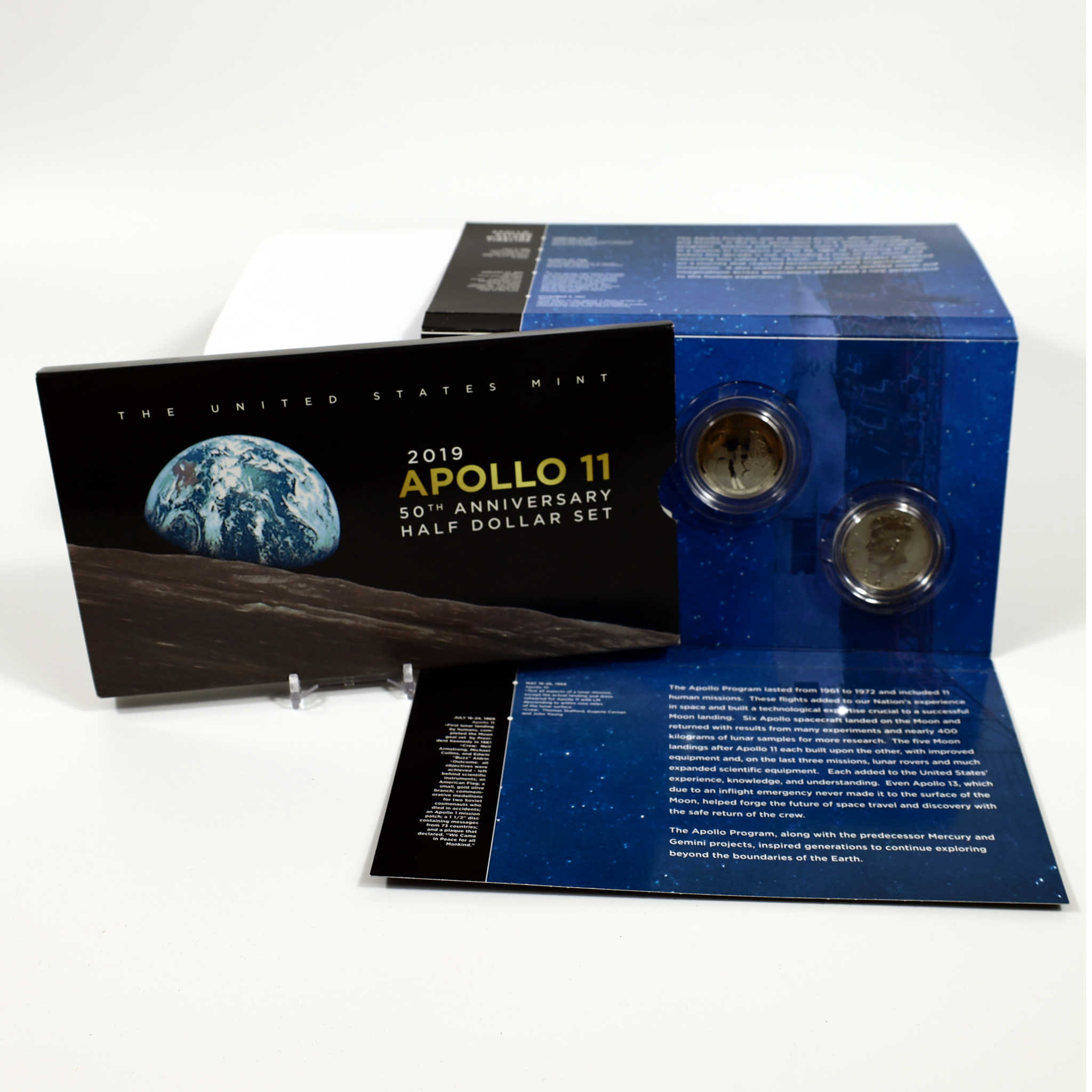 2019 Apollo 11 50th Anniversary 2 Pc Half Dollar Set SKU:CPC3863