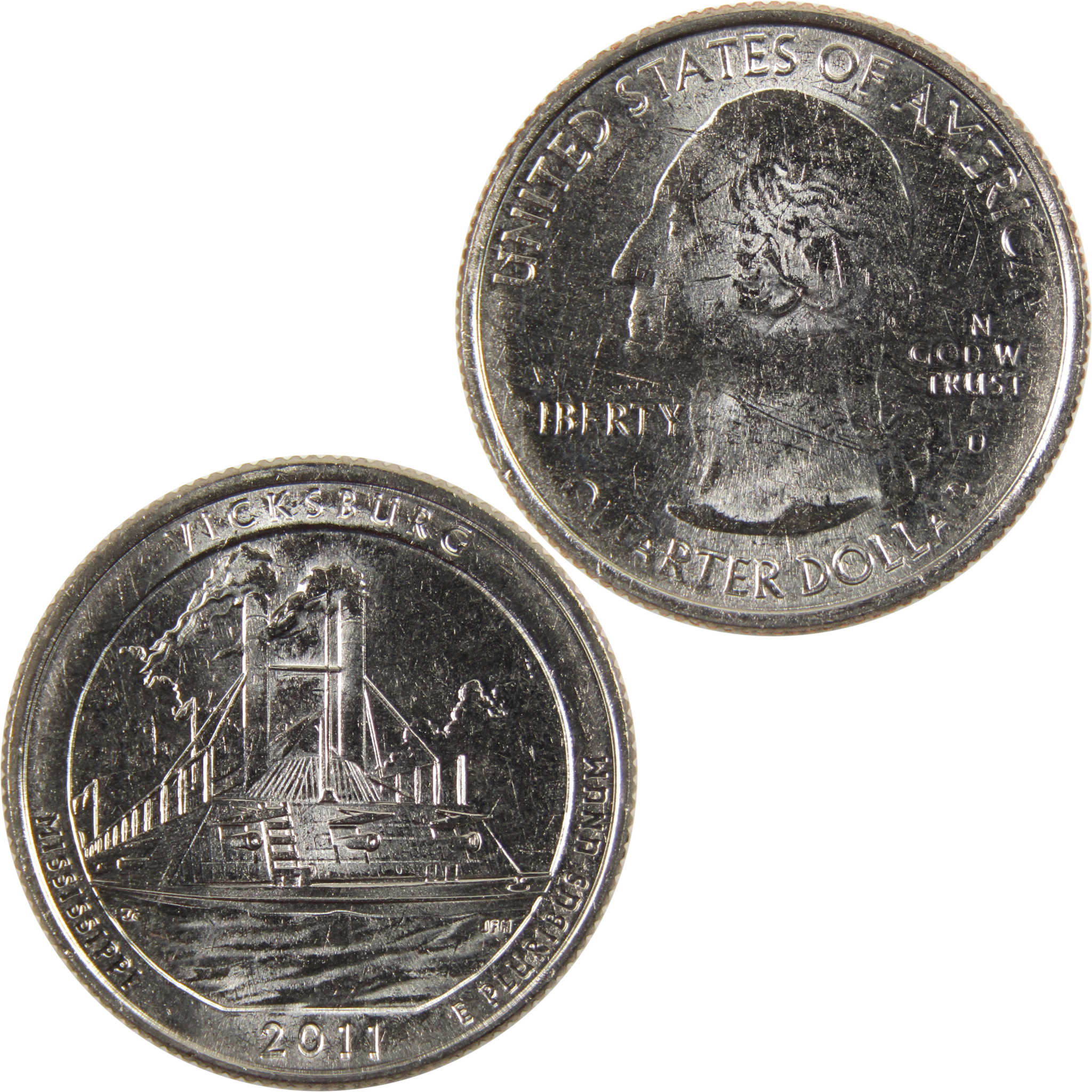 2011 D Vicksburg National Military Park Quarter Uncirculated Clad 25c