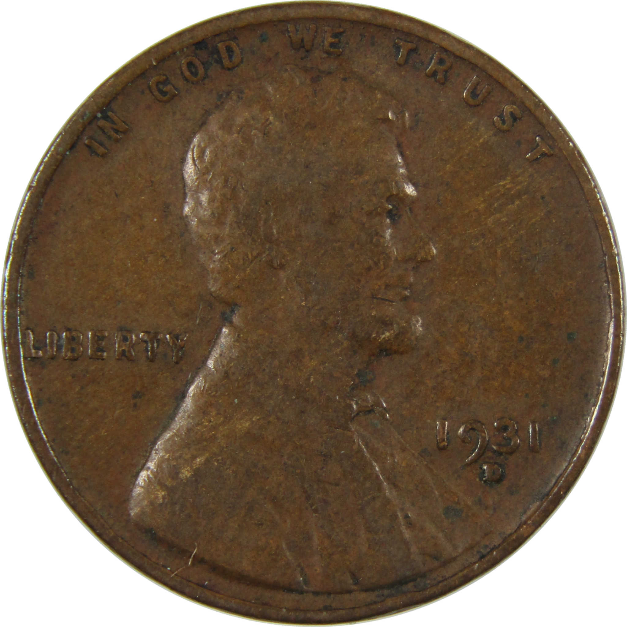1931 D Lincoln Wheat Cent F Fine Penny 1c Coin Collectible SKU:I26807