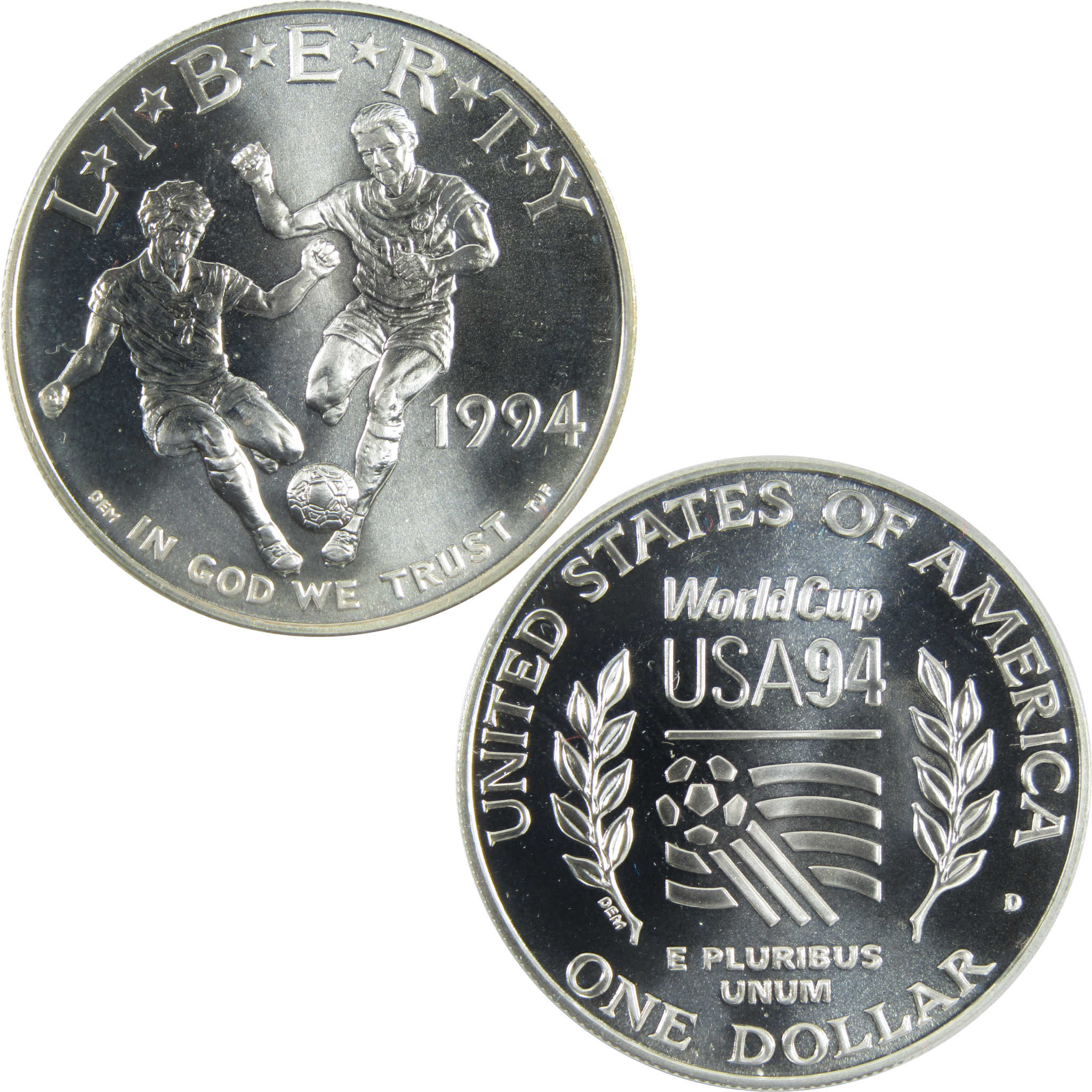 World Cup Tournament Commemorative 1994 D BU Silver $1 SKU:CPC6581