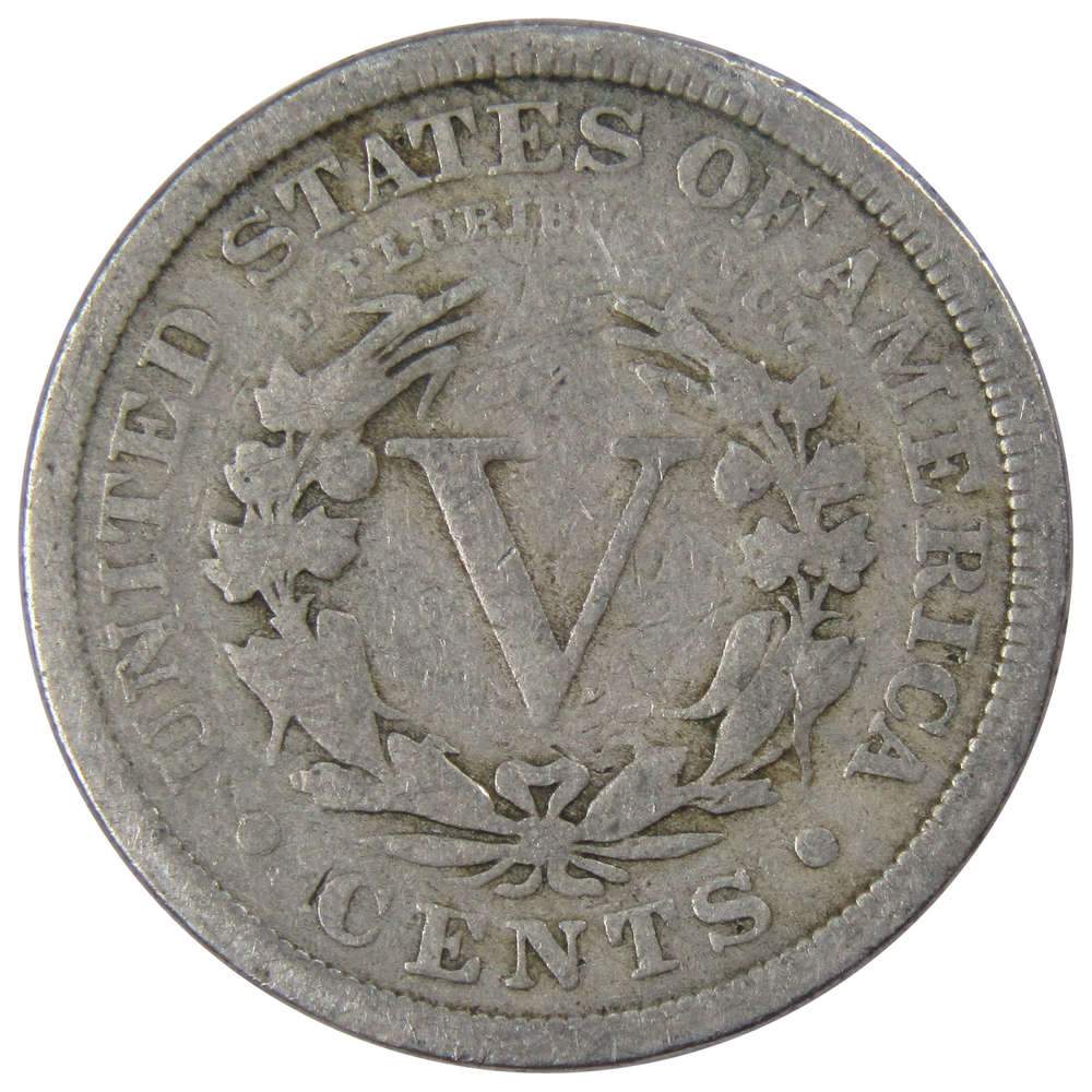 1912 Liberty Head V Nickel G Good 5c Coin Collectible