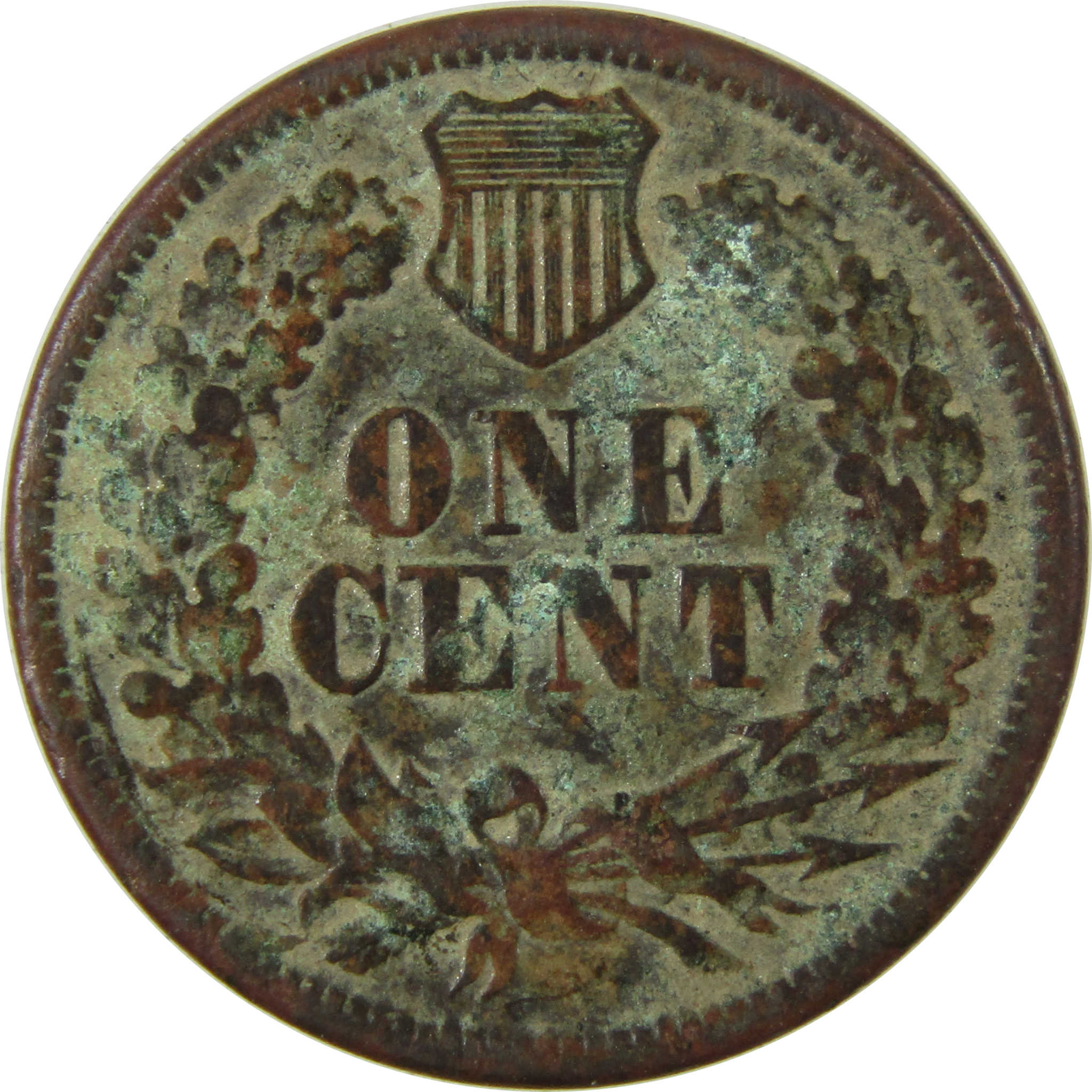 1860 Pointed Bust Indian Head Cent F Fine Details Penny SKU:CP1189