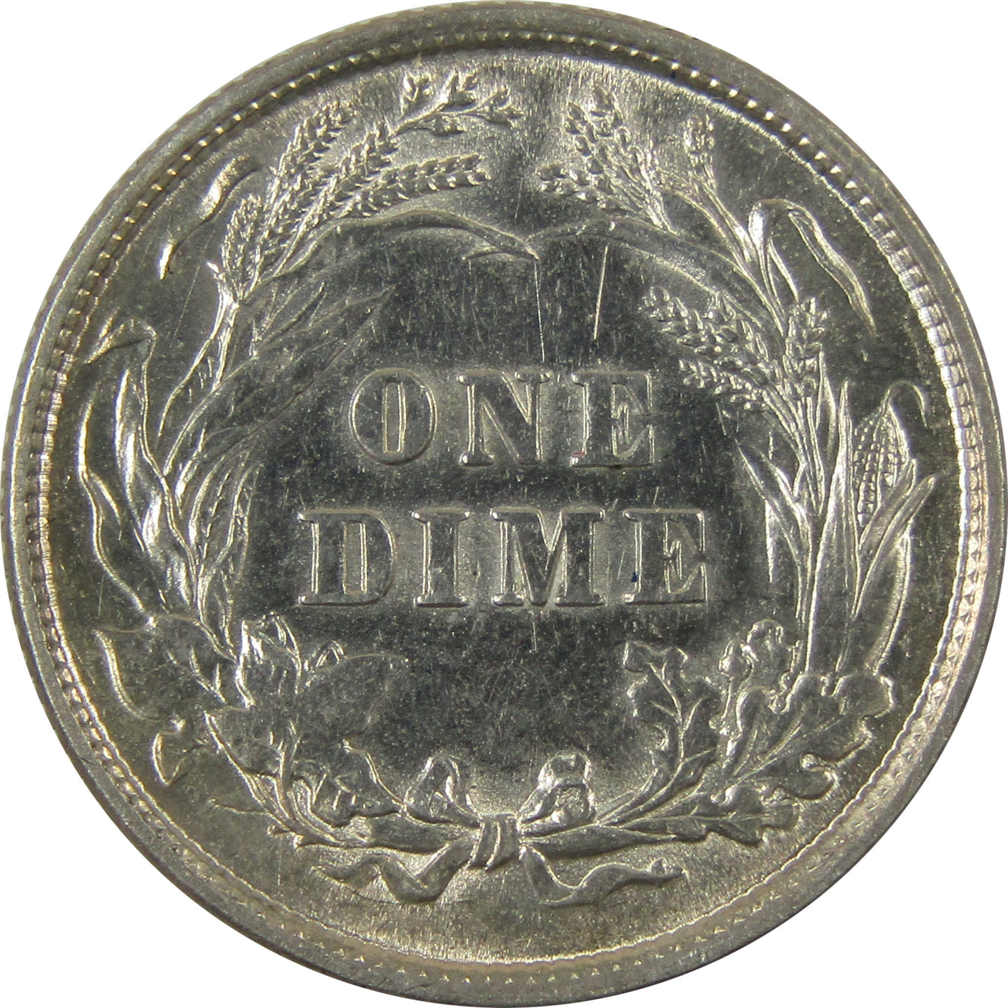 1892 Barber Silver Dime AU About Uncirculated 10c Coin SKU:CP1332