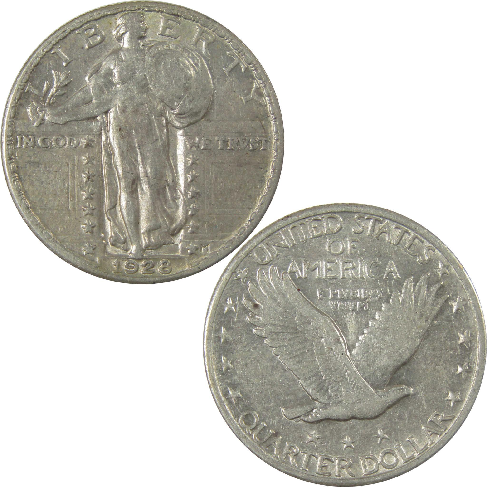 1928 Standing Liberty Silver Quarter AU About Uncirculated SKU:I25138