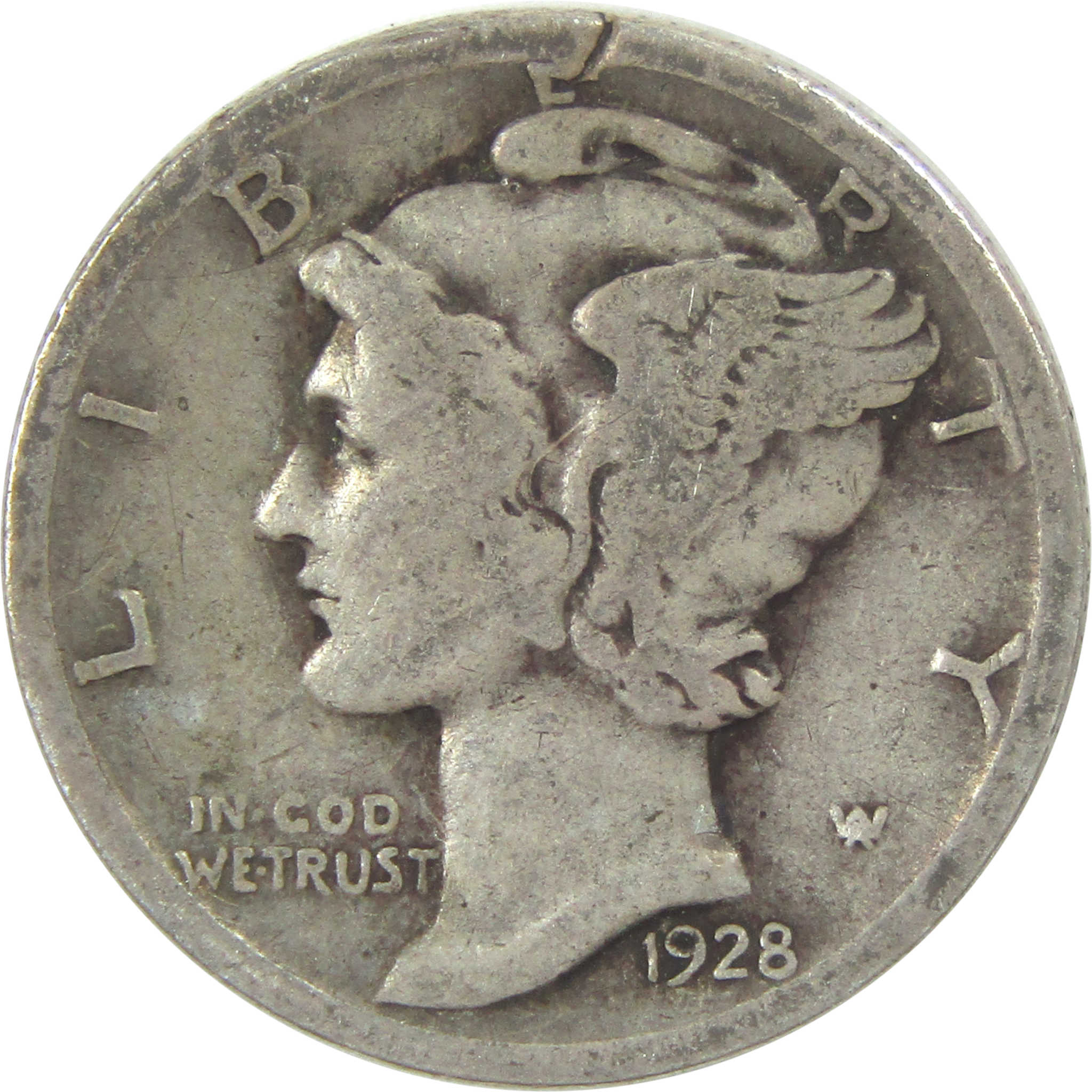 1928 Mercury Dime Silver 10c Coin