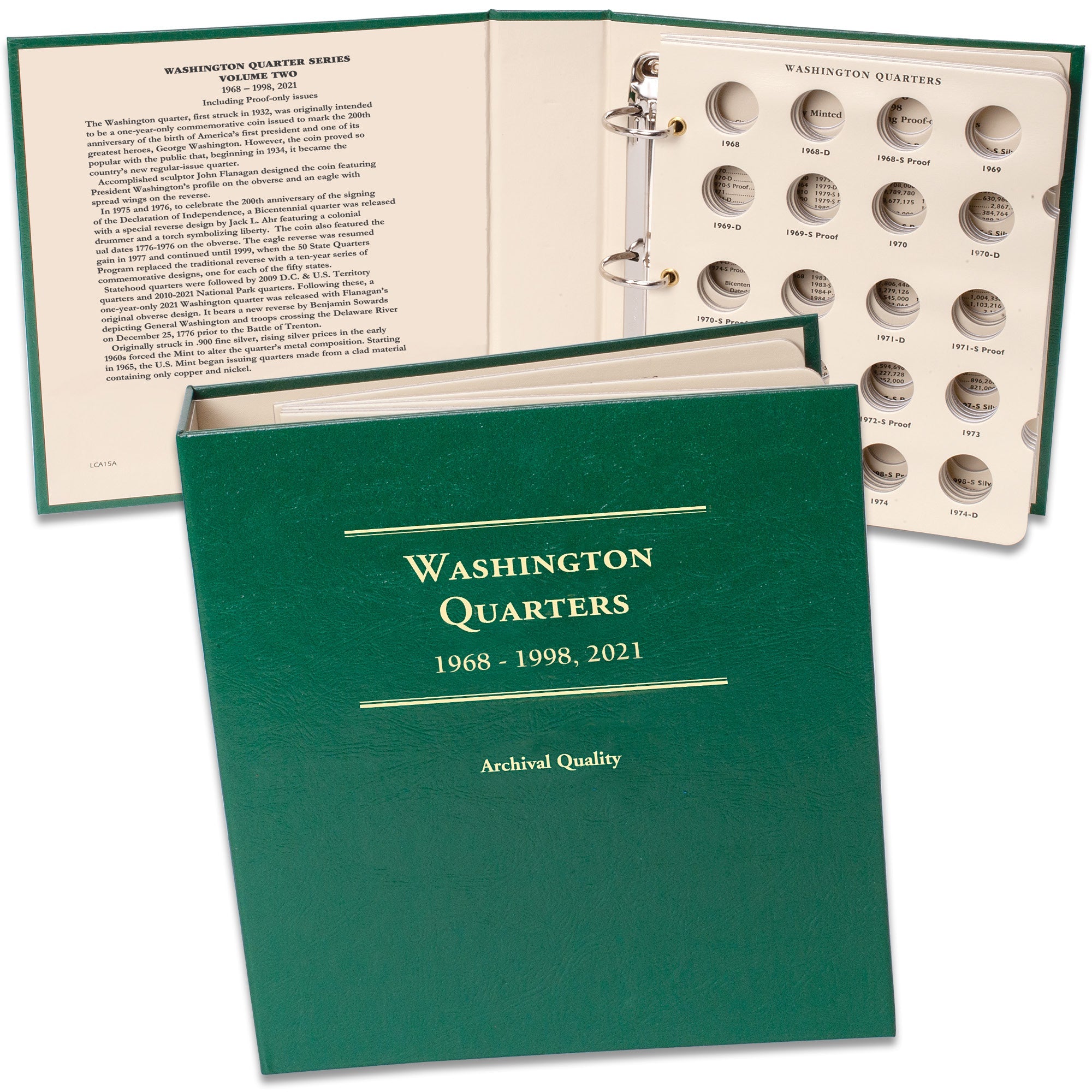 1968-1998 & 2021 Washington Quarter Coin Album Volume 2 Littleton Coin