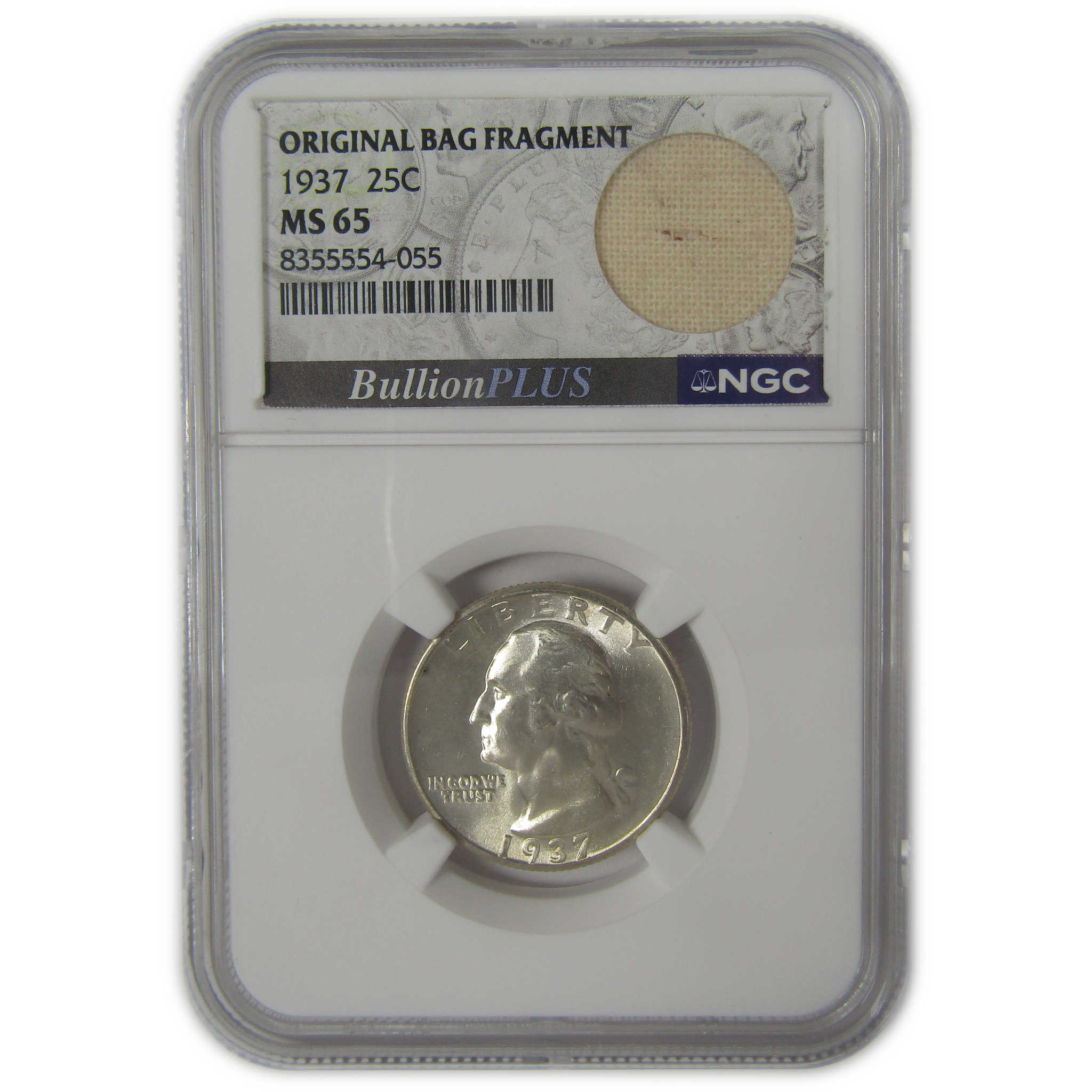 1937 Washington Quarter MS 65 NGC Original Bag Fragment SKU:I22591