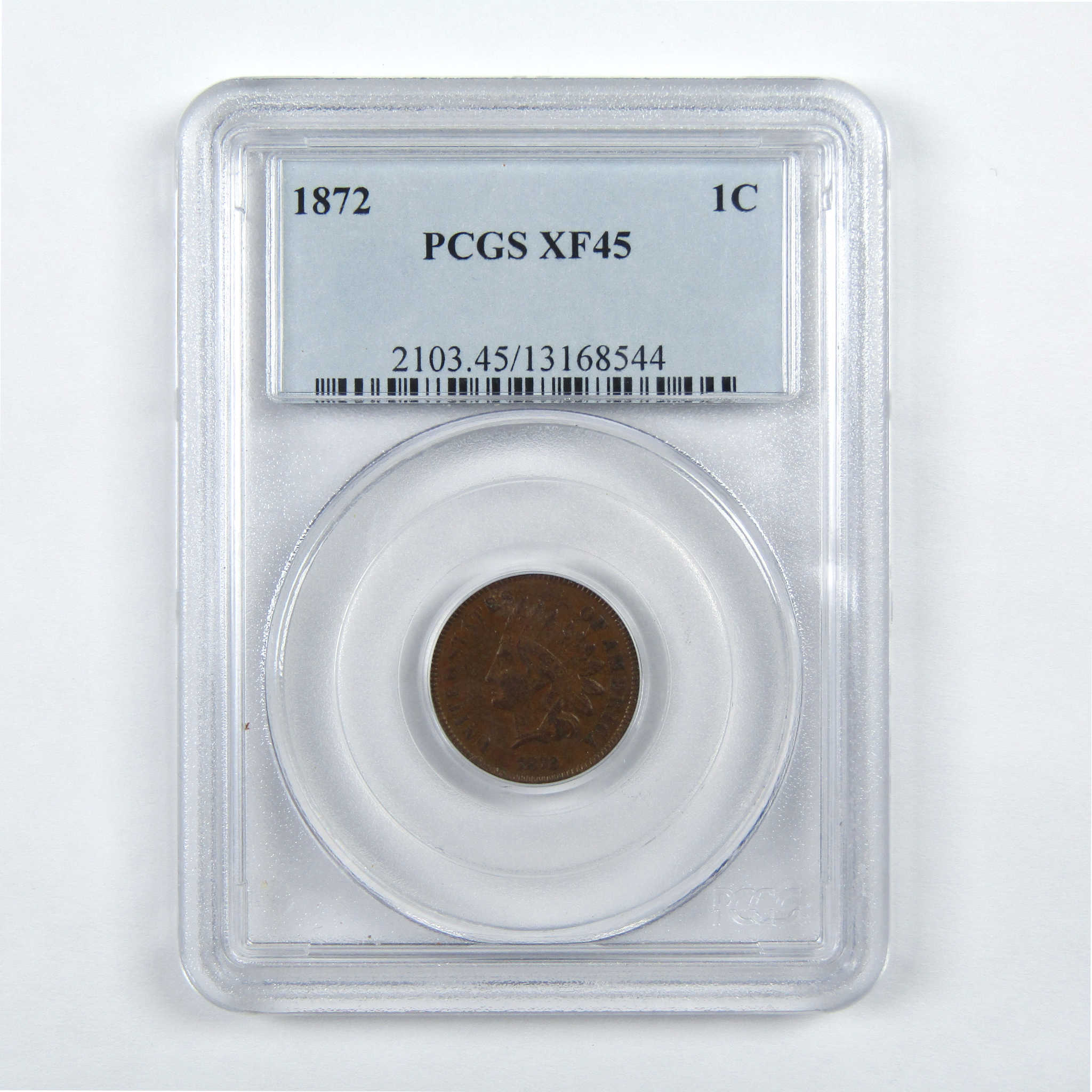 1872 Indian Head Cent XF 45 PCGS Penny 1c Coin SKU:I11735