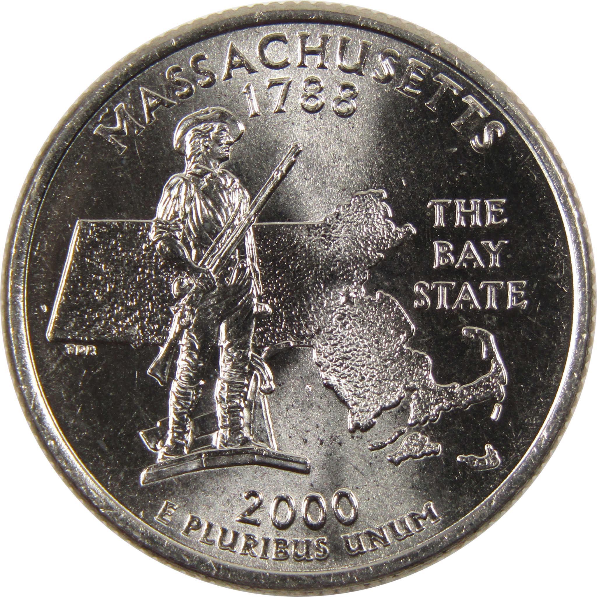 2000 D Massachusetts State Quarter BU Uncirculated Clad 25c Coin