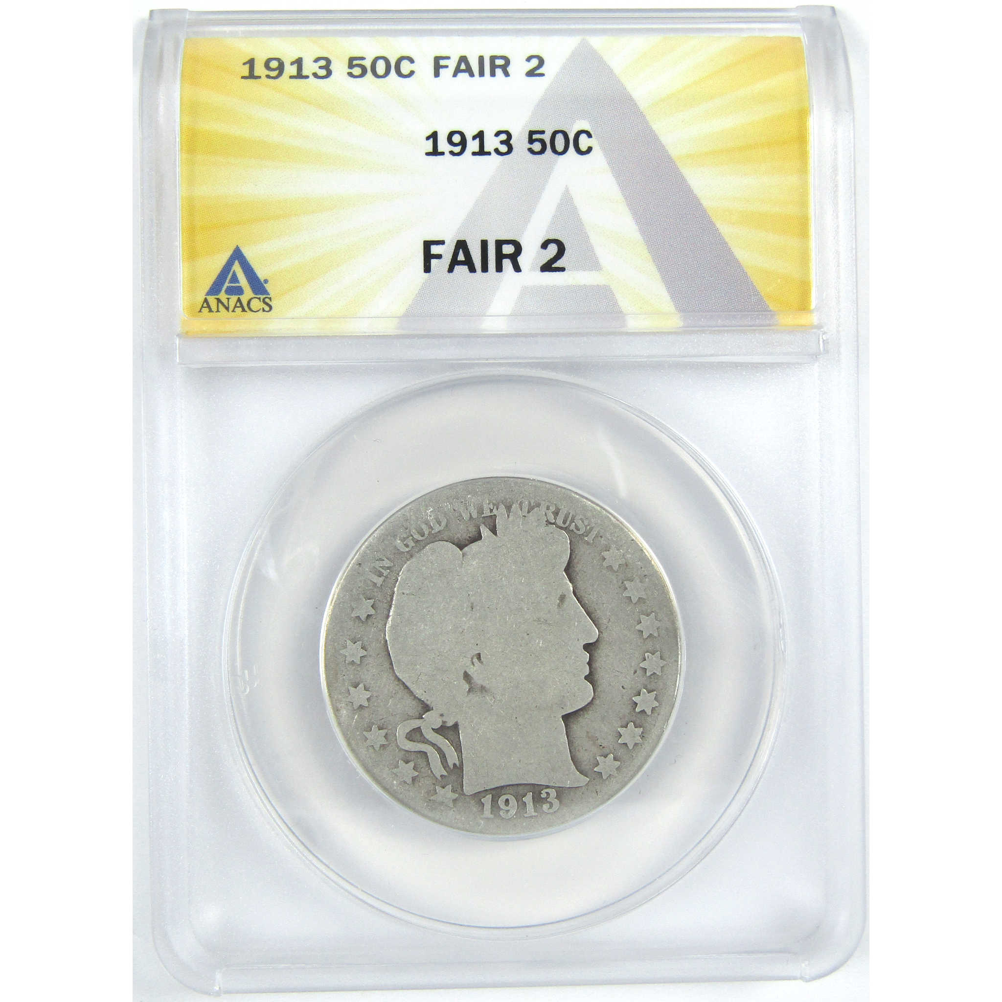 1913 Barber Half Dollar FR 2 ANACS Silver 50c Coin SKU:I16353