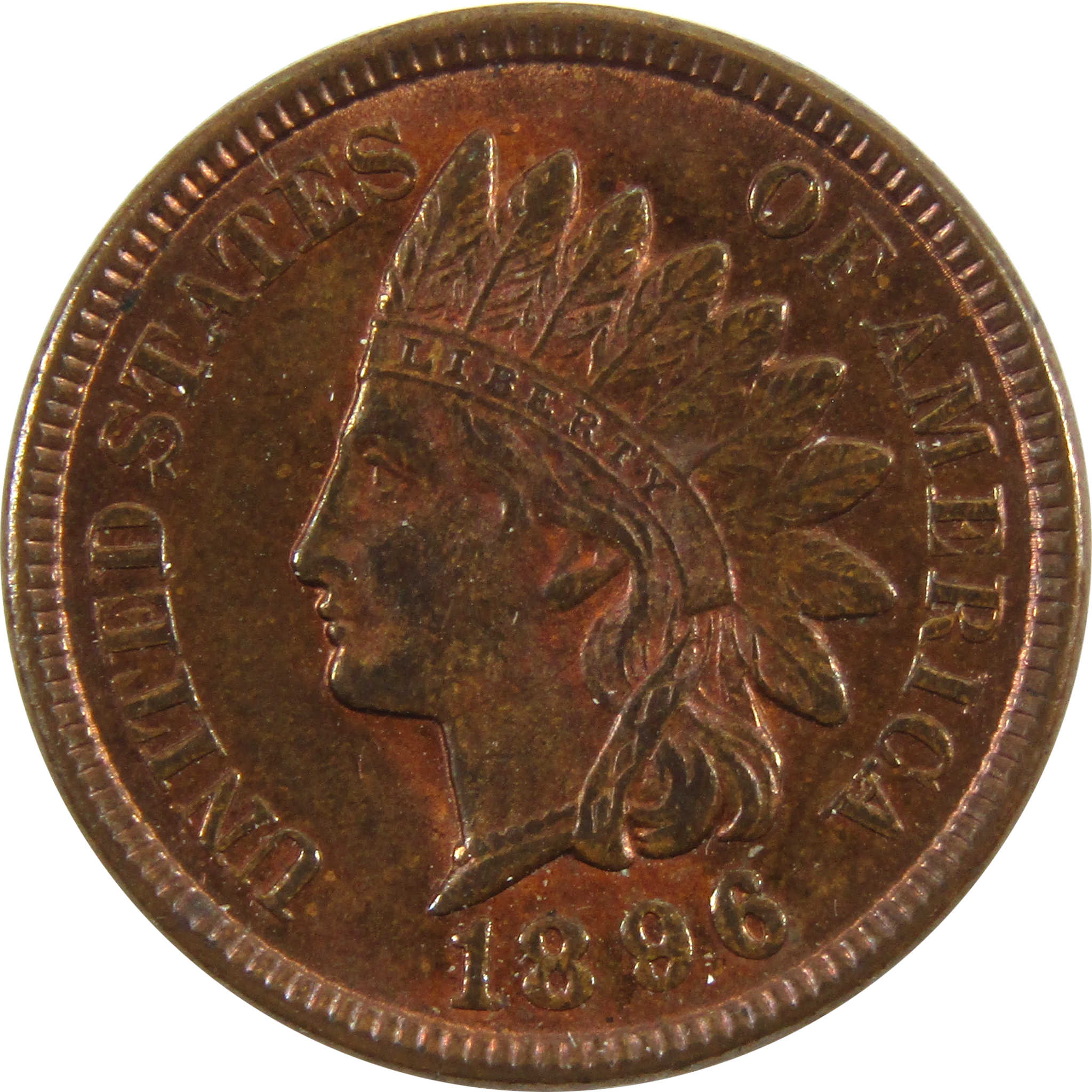 1896 Indian Head Cent BU Choice Uncirculated RB Penny 1c SKU:I11069