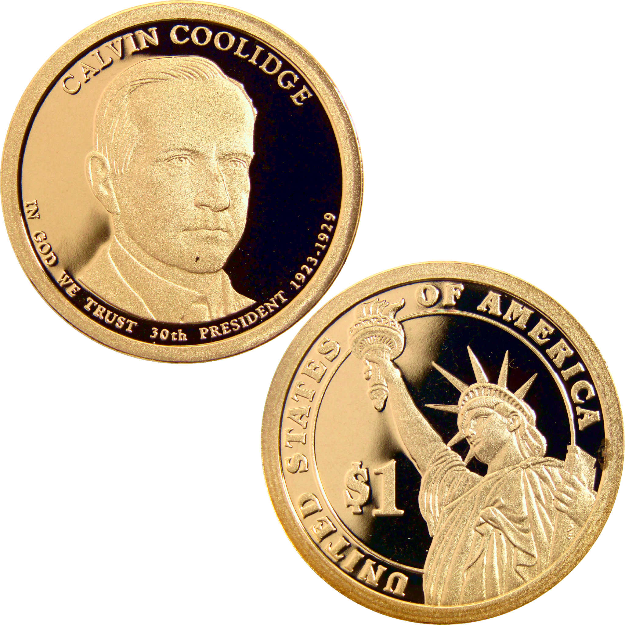 2014 S Calvin Coolidge Presidential Dollar Choice Proof $1 Coin