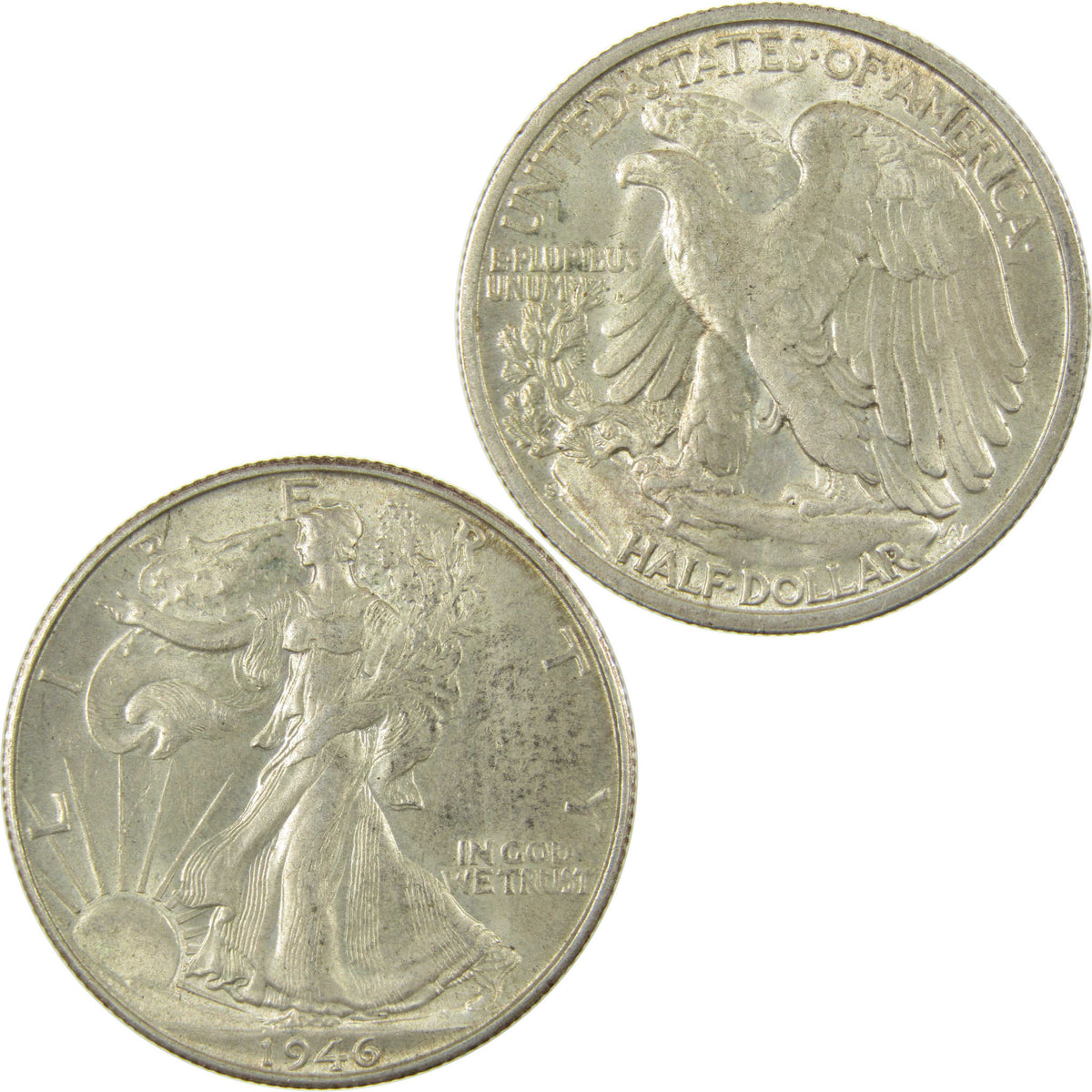1946 S Liberty Walking Silver 50c Borderline Uncirculated SKU:I28651