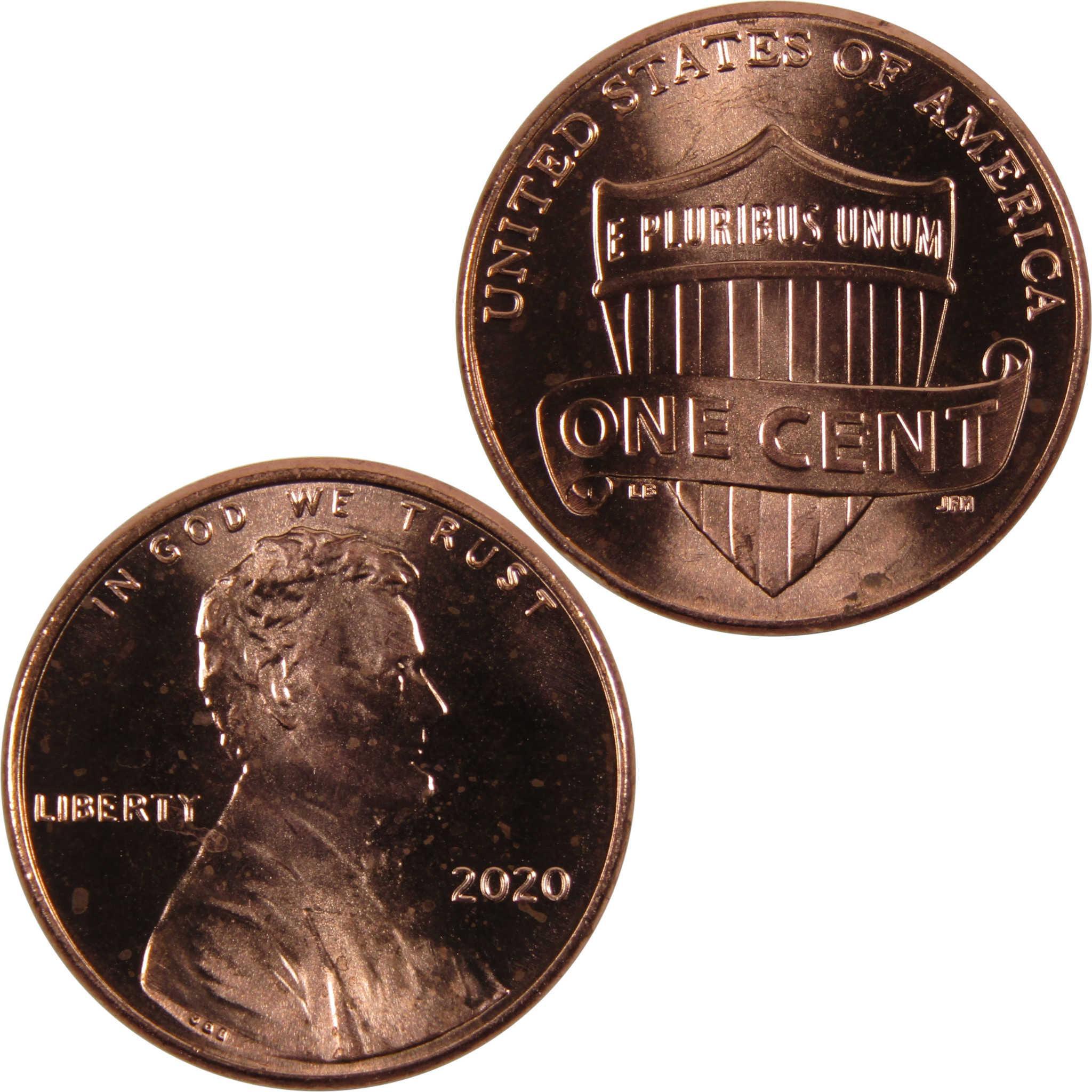 2020 Lincoln Shield Cent BU Uncirculated Penny 1c Coin