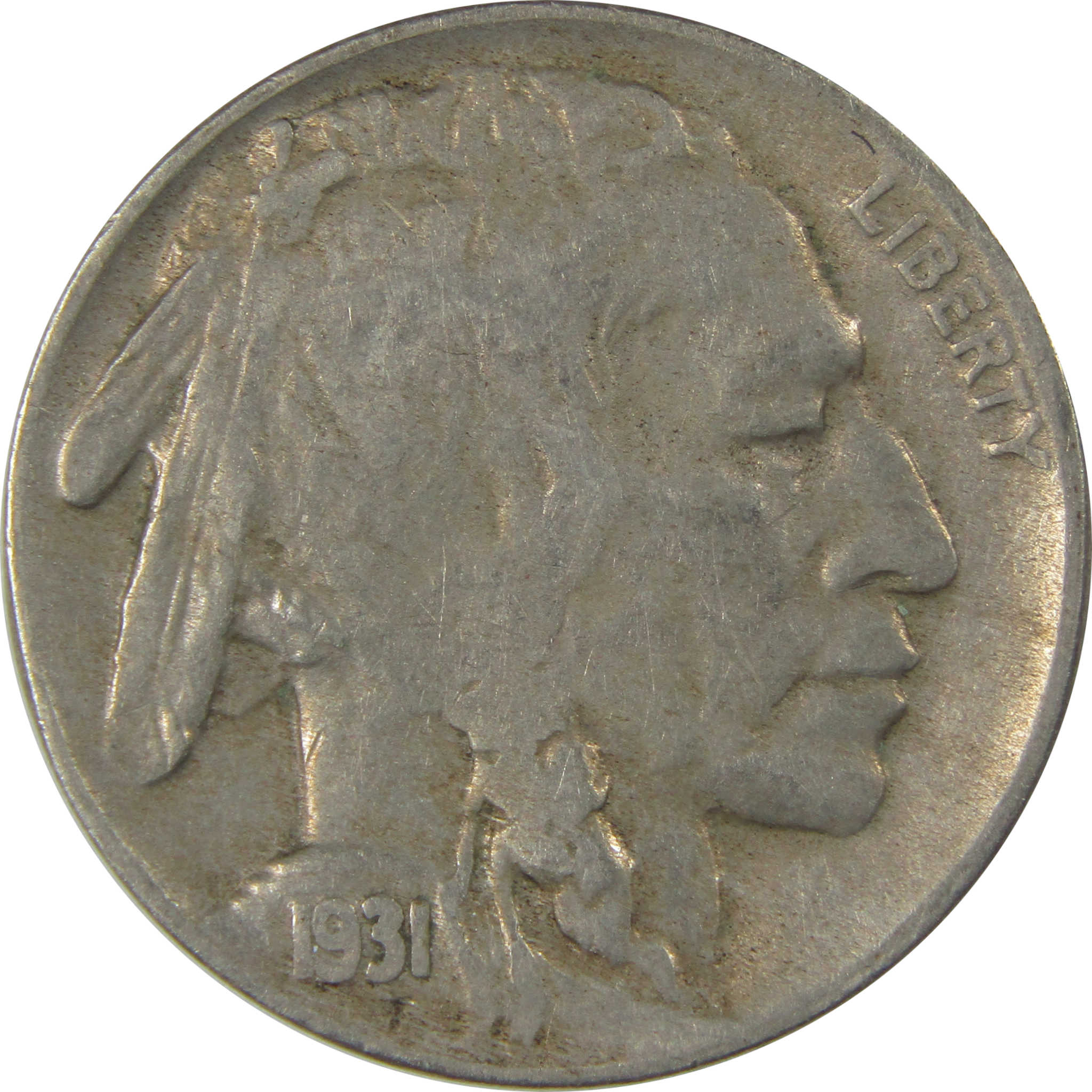 1931 S Indian Head Buffalo Nickel VF Very Fine 5c Coin SKU:I23884