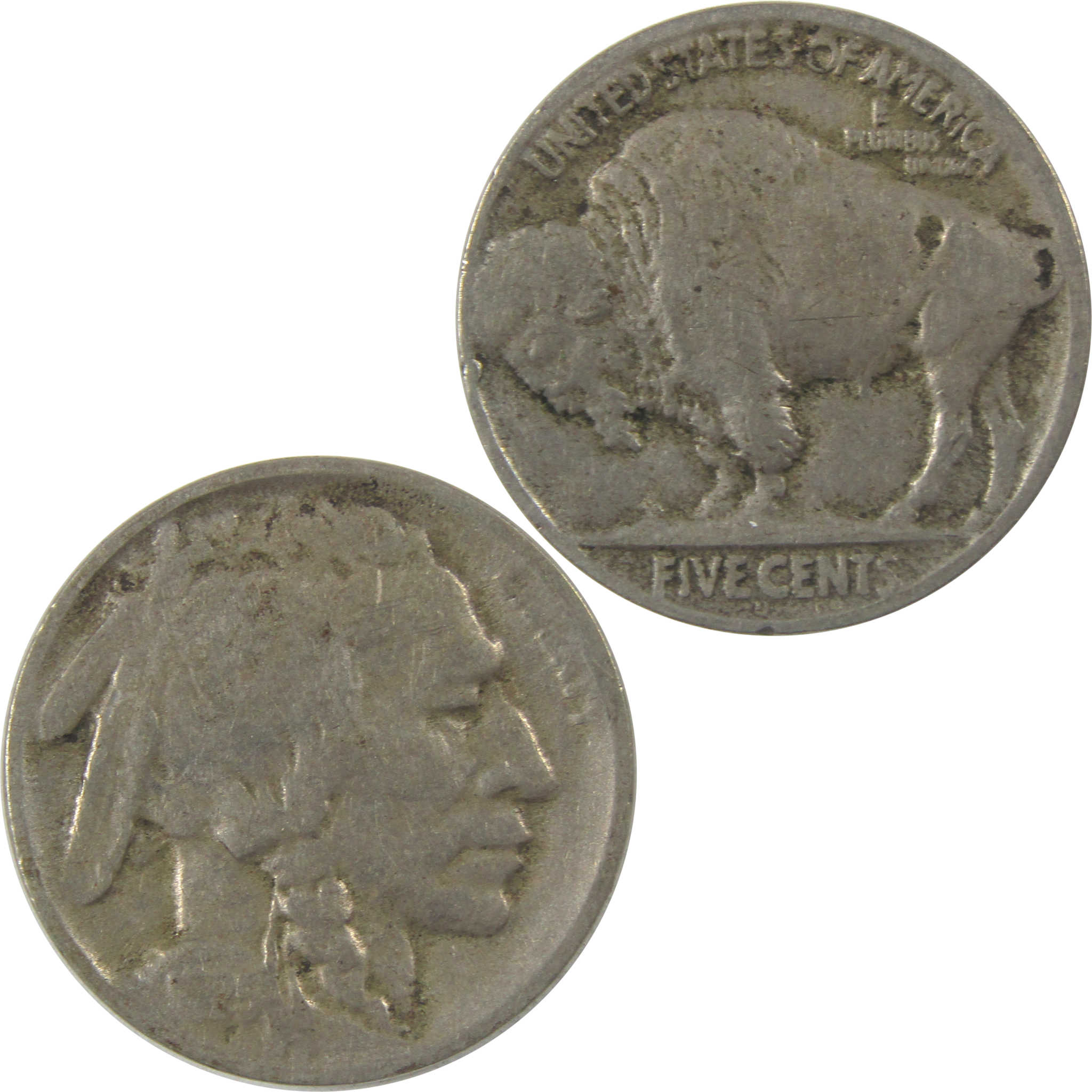 1925 D Indian Head Buffalo Nickel F Fine 5c Coin SKU:I23385