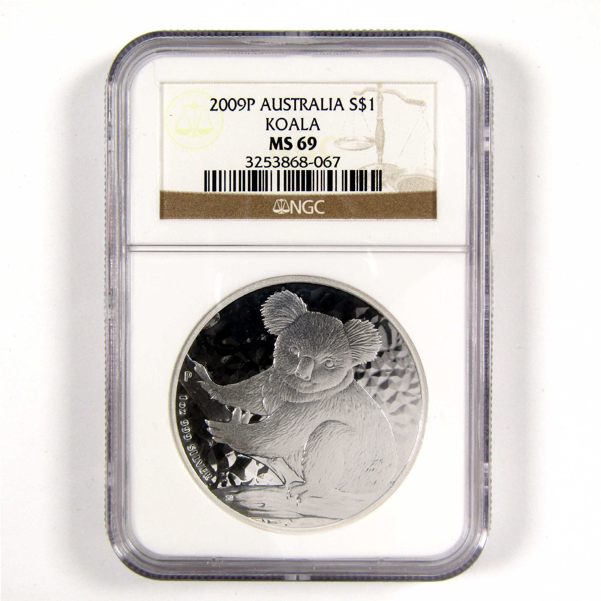 2009 P Australian Koala Dollar MS 69 NGC 1 oz .999 Silver SKU:CPC5837