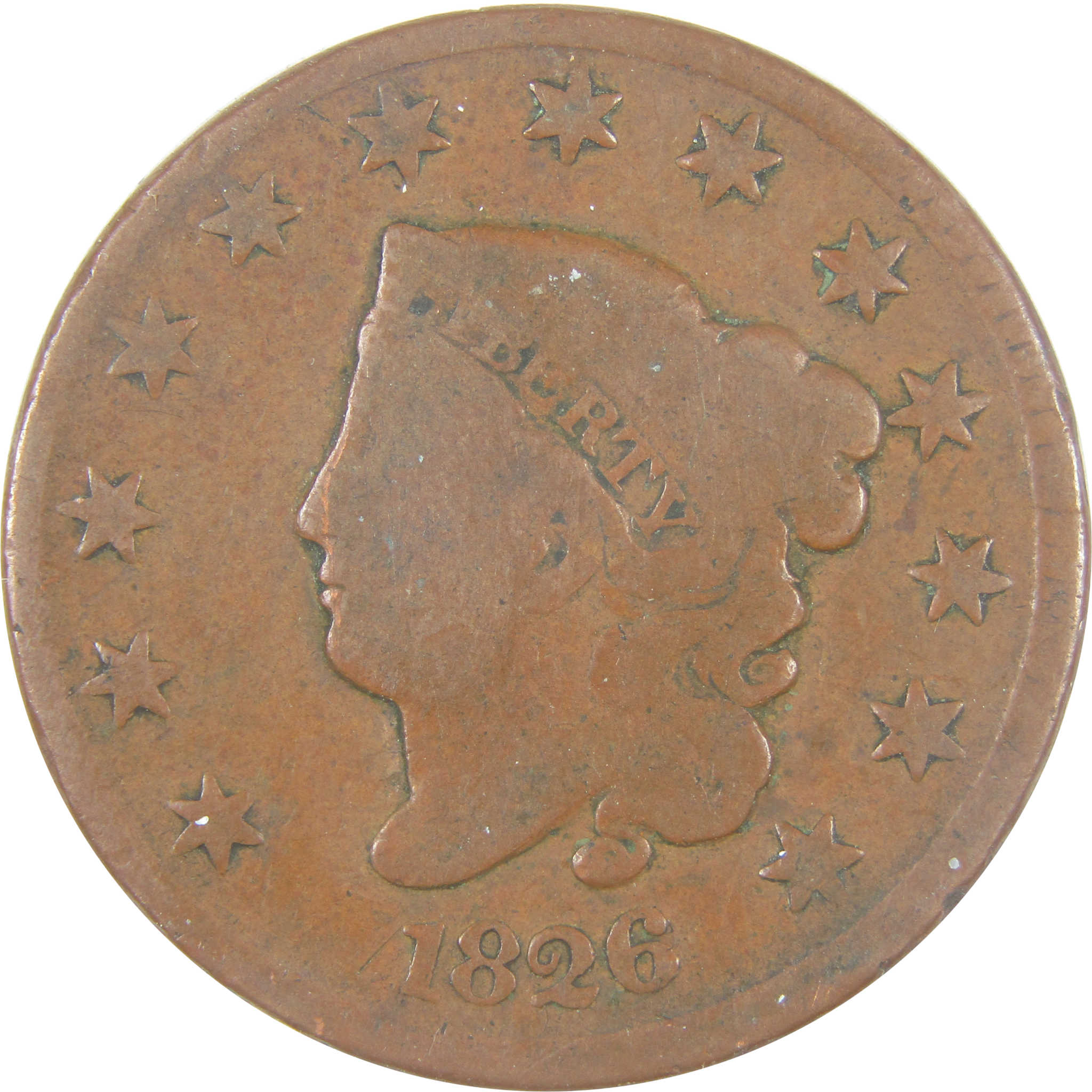 1826 Coronet Head Large Cent G Good Copper Penny 1c Coin SKU:I17014