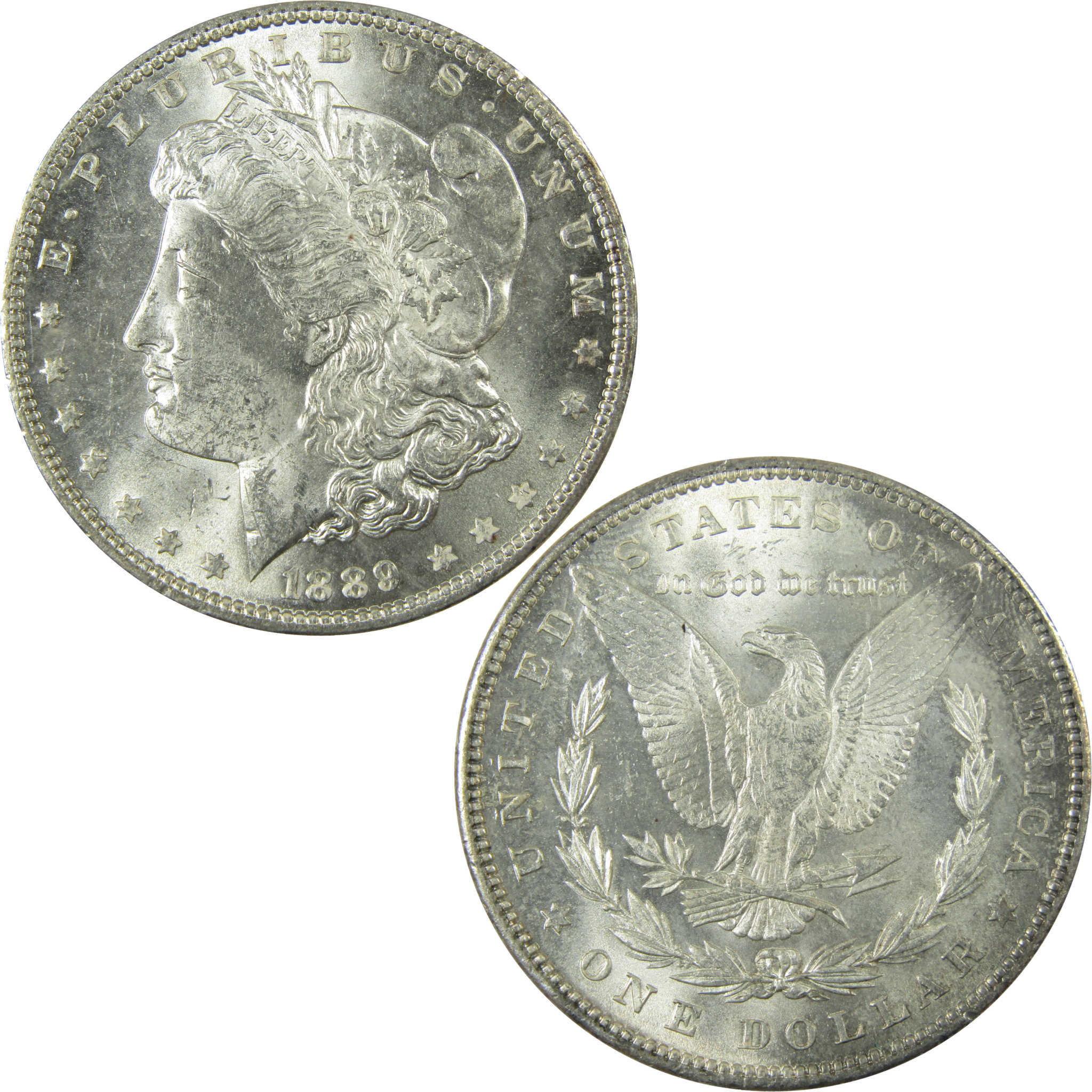 1889 Morgan Silver Dollar Uncirculated Mint State $1 Coin SKU:I27515
