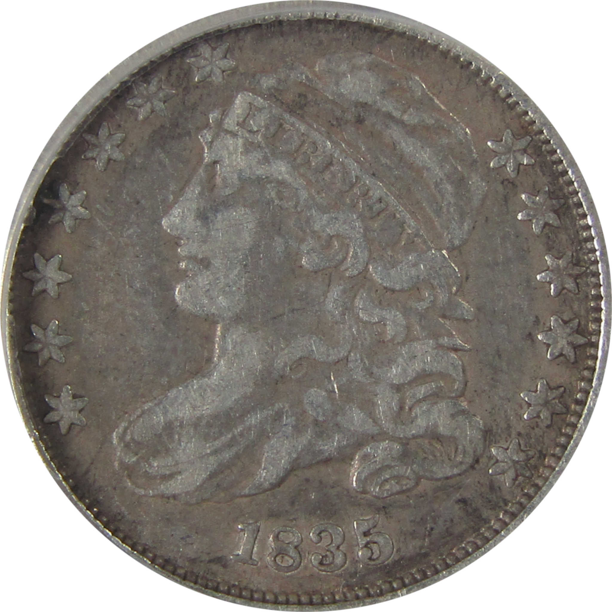 1835 Capped Bust Dime F 12 ANACS Silver 10c Coin SKU:I23677