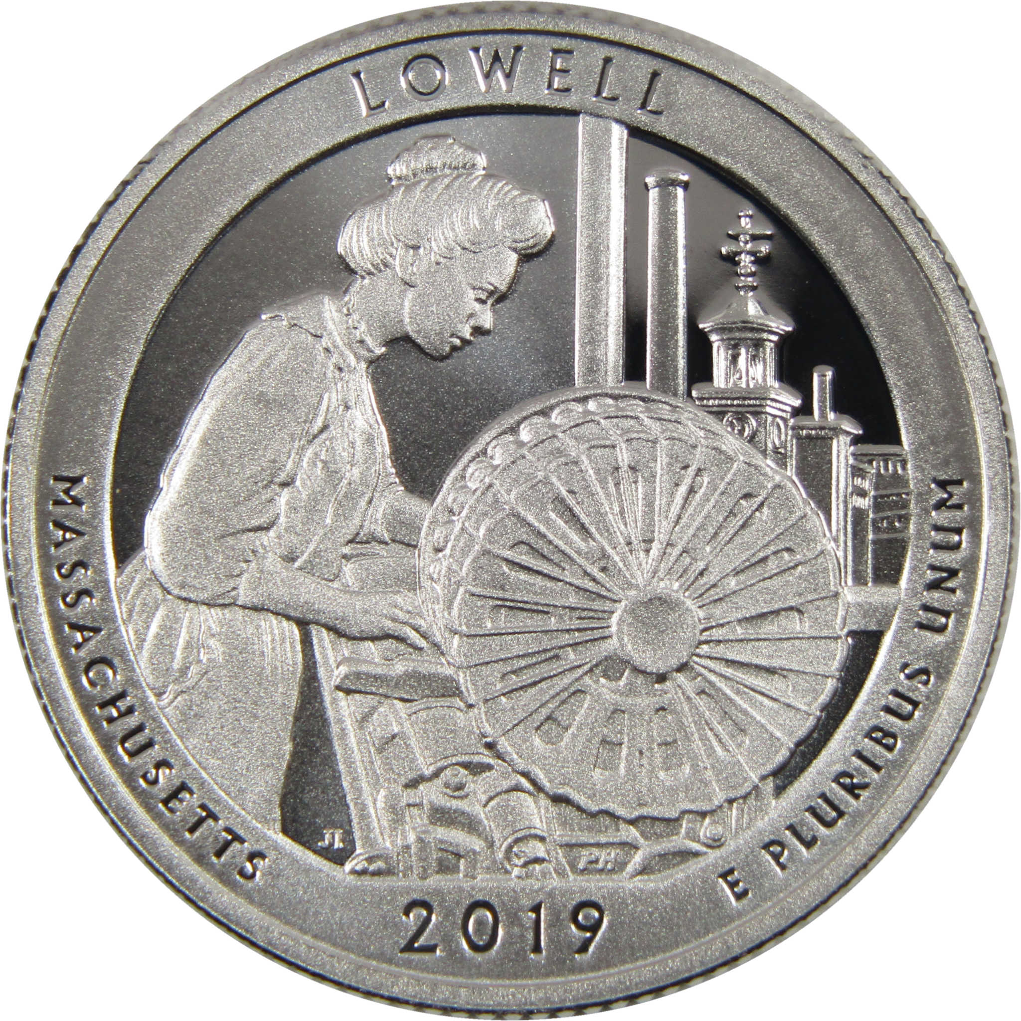 2019 S Lowell NHP National Park Quarter .999 Silver 25c Proof Coin