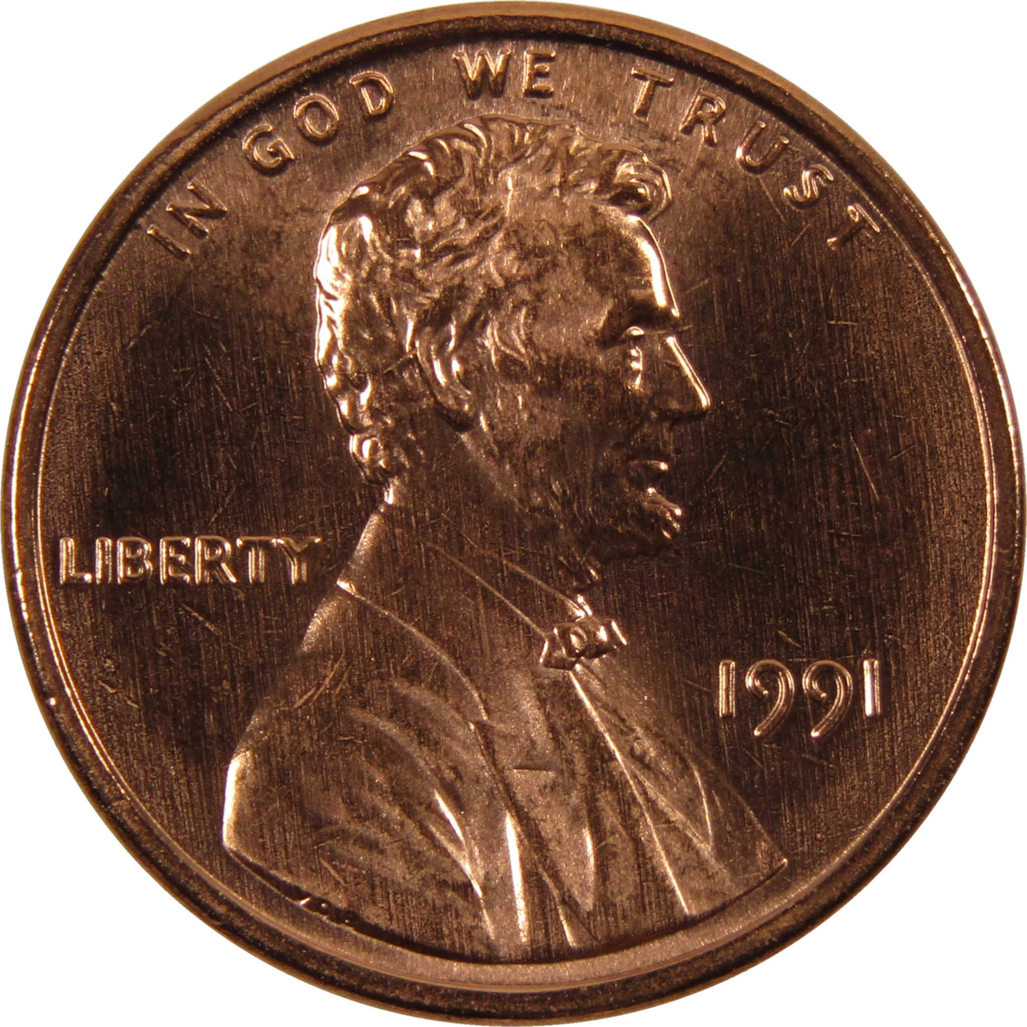 1991 Lincoln Memorial Cent BU Uncirculated Penny 1c Coin