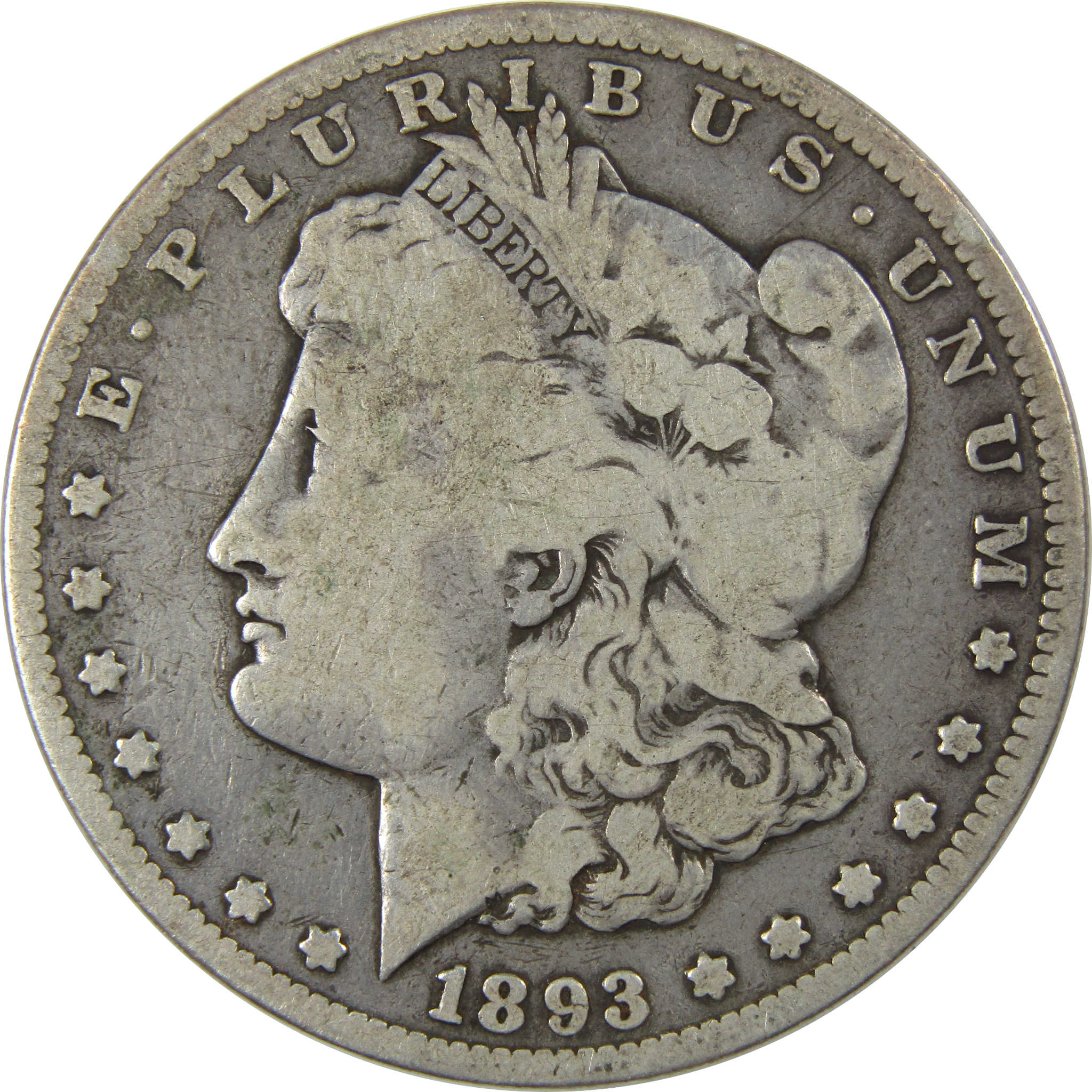 1893 CC Morgan Dollar VG Very Good Silver $1 Coin SKU:I23926 - Morgan coin - Morgan silver dollar - Morgan silver dollar for sale - Profile Coins &amp; Collectibles