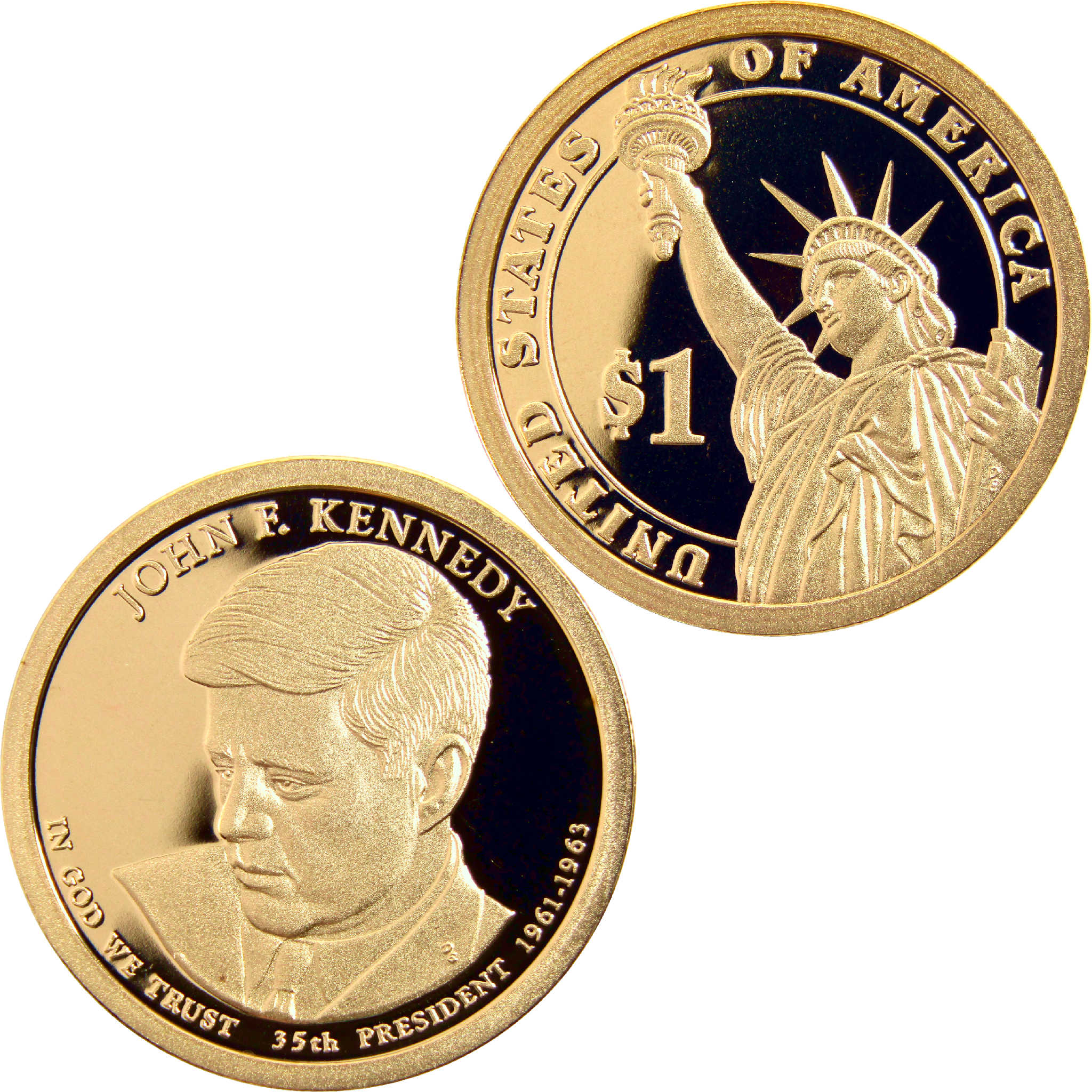 2015 S John F Kennedy Presidential Dollar Choice Proof $1 Coin