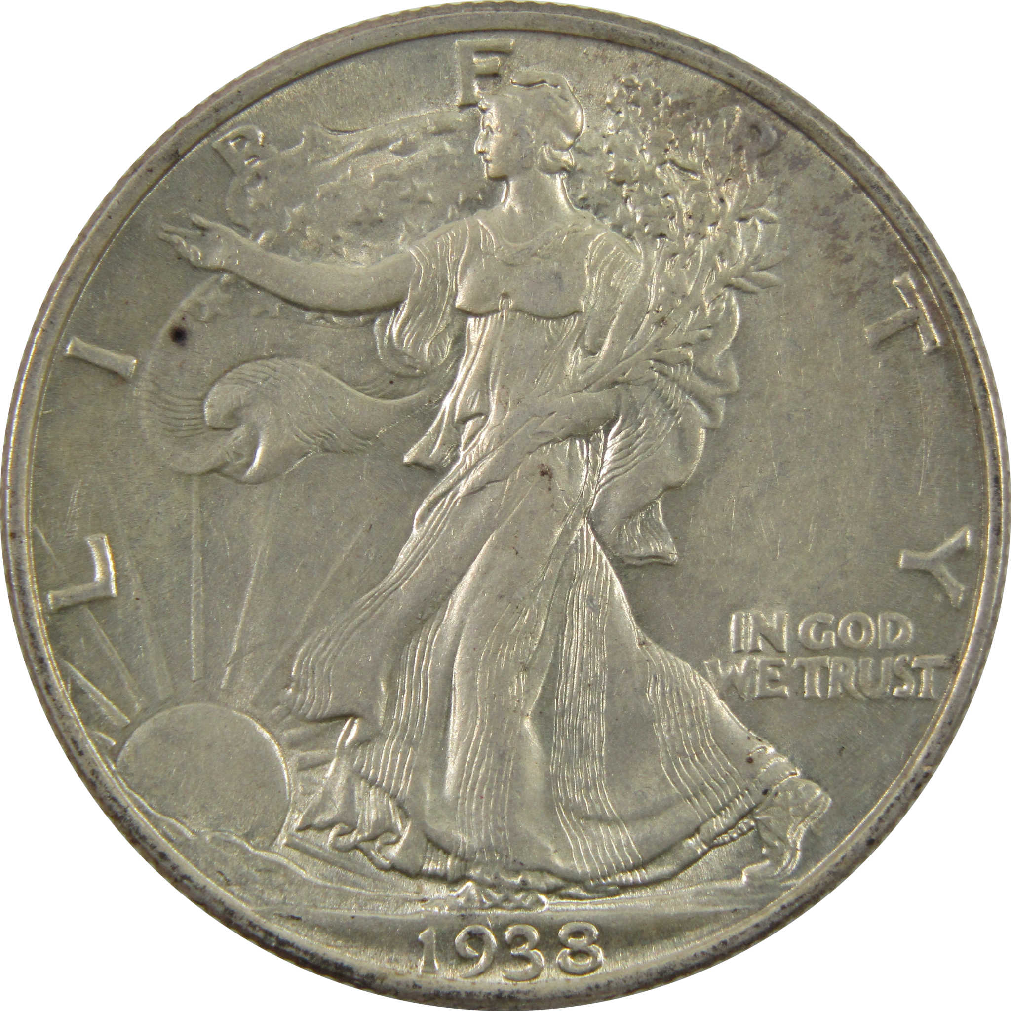 1938 Liberty Walking Half Dollar CH AU 90% Silver 50c SKU:I10254