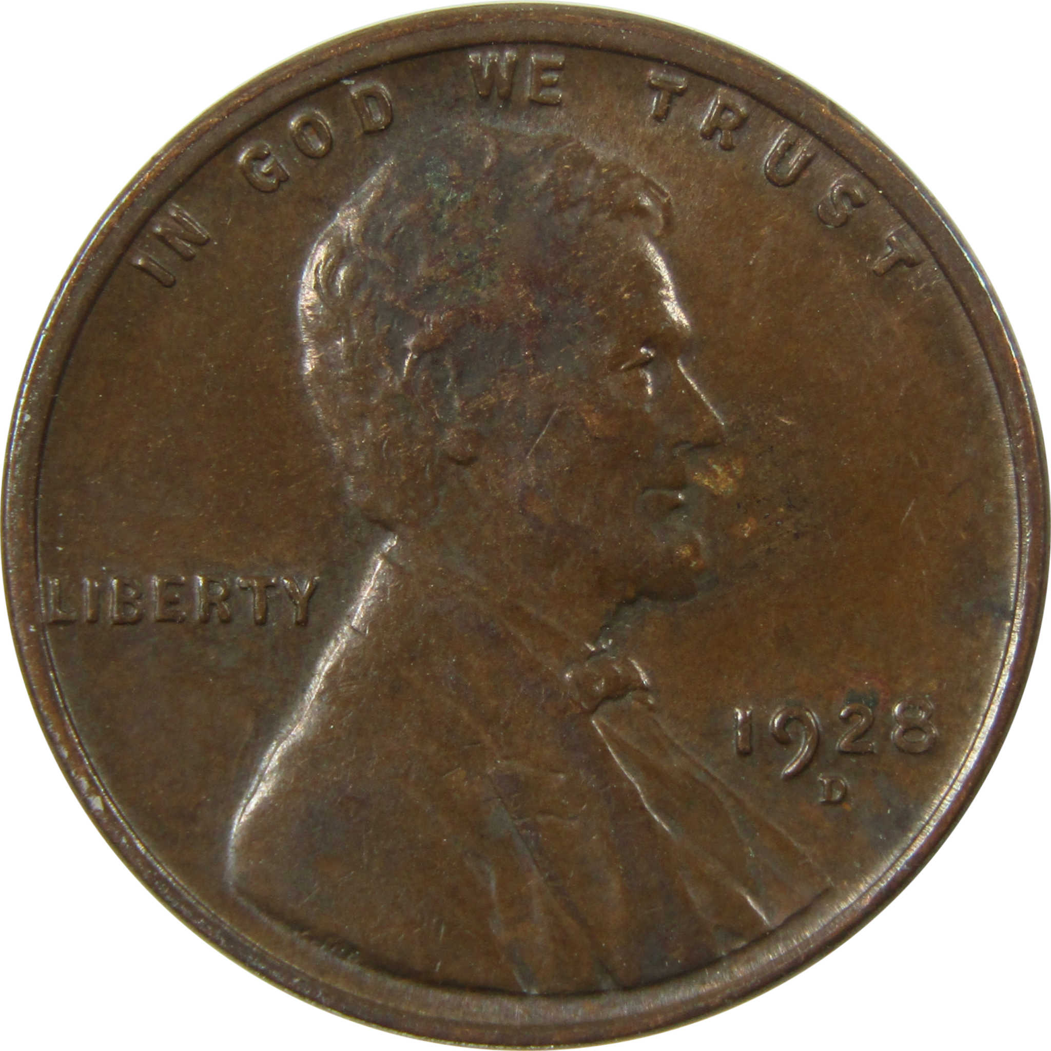 1928 D Lincoln Wheat Cent AU About Uncirculated Penny SKU:I26815