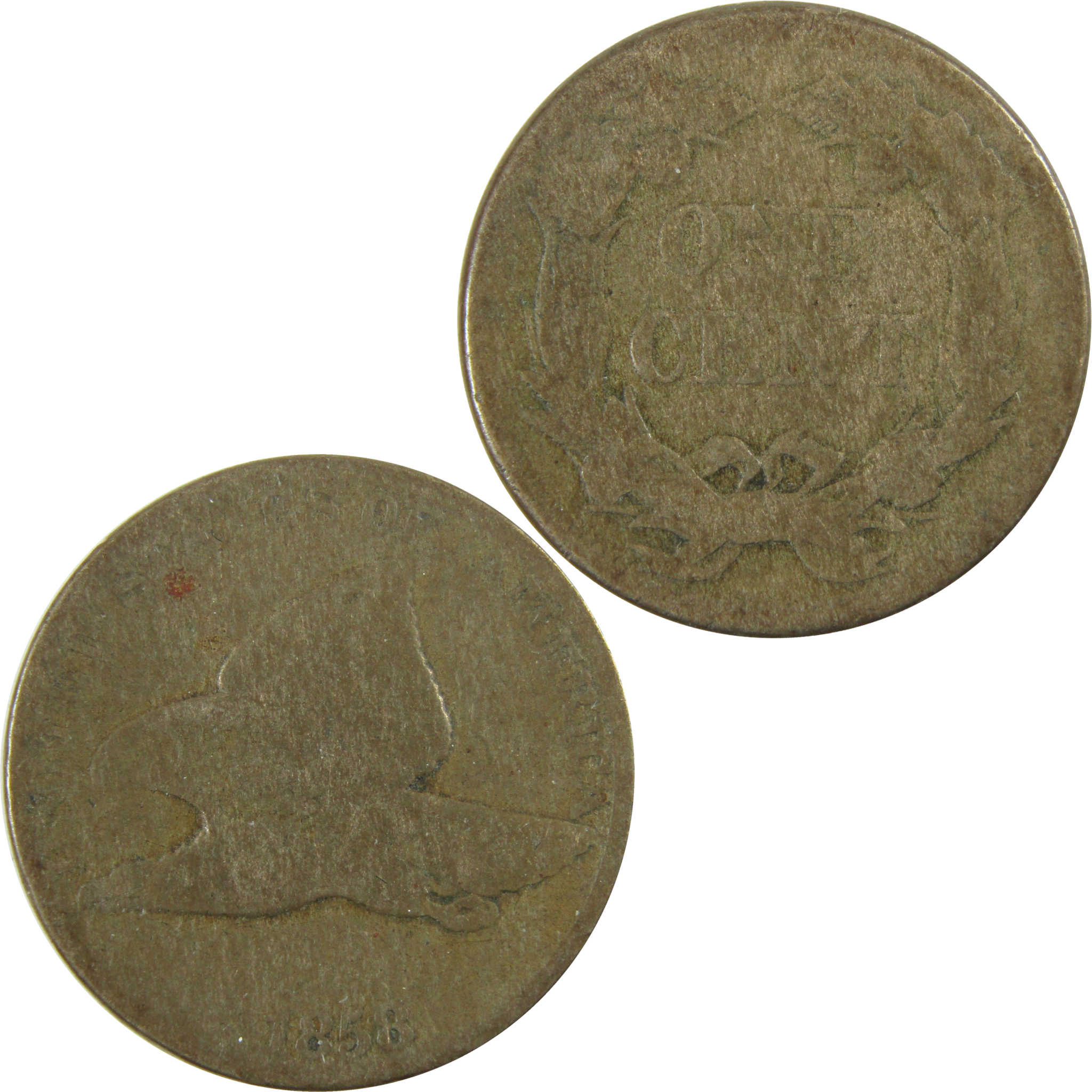 1858 Large Letters Flying Eagle Cent G Good Details SKU:I28210