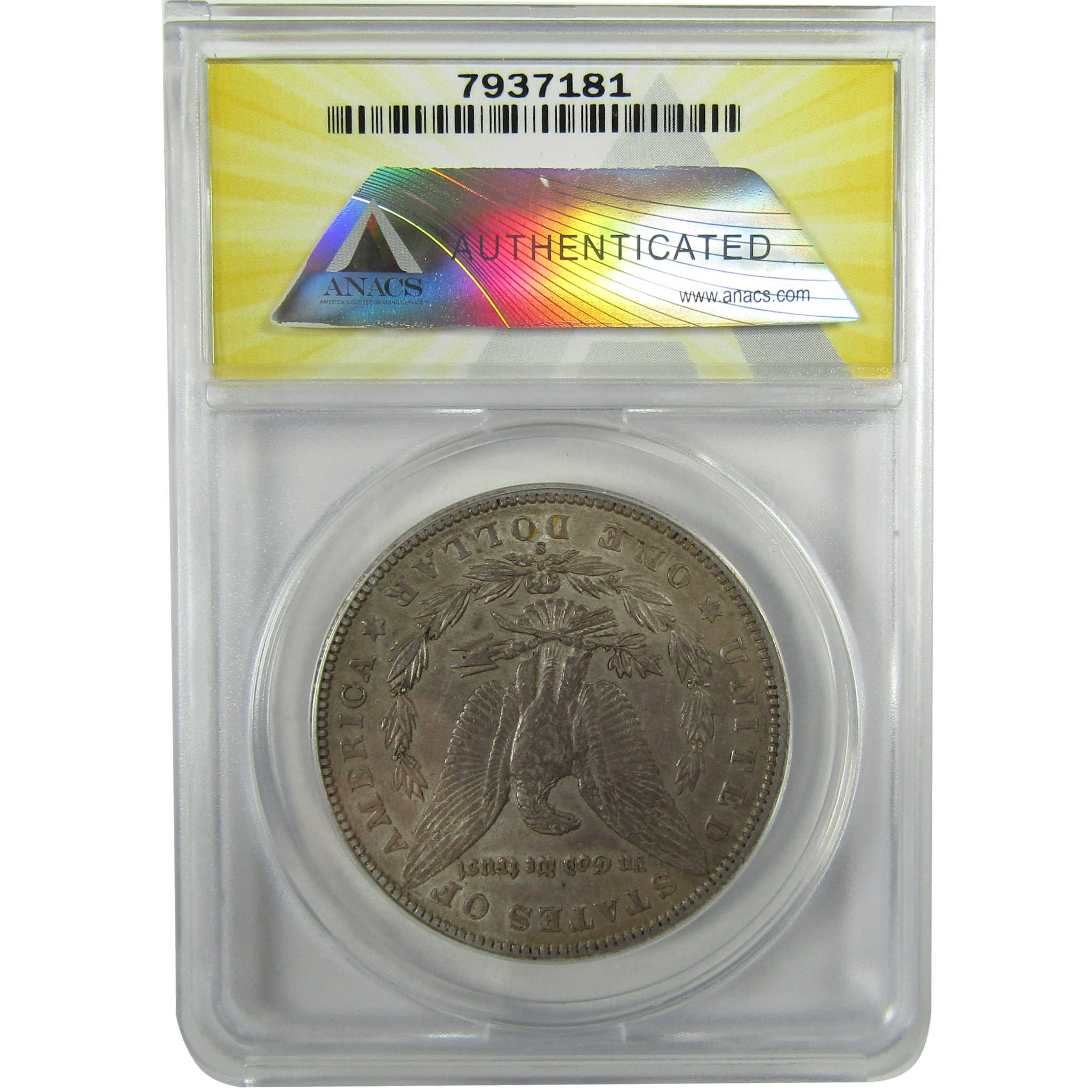 1902 S Morgan Silver Dollar AU 50 ANACS $1 Coin Collectible SKU:I28007