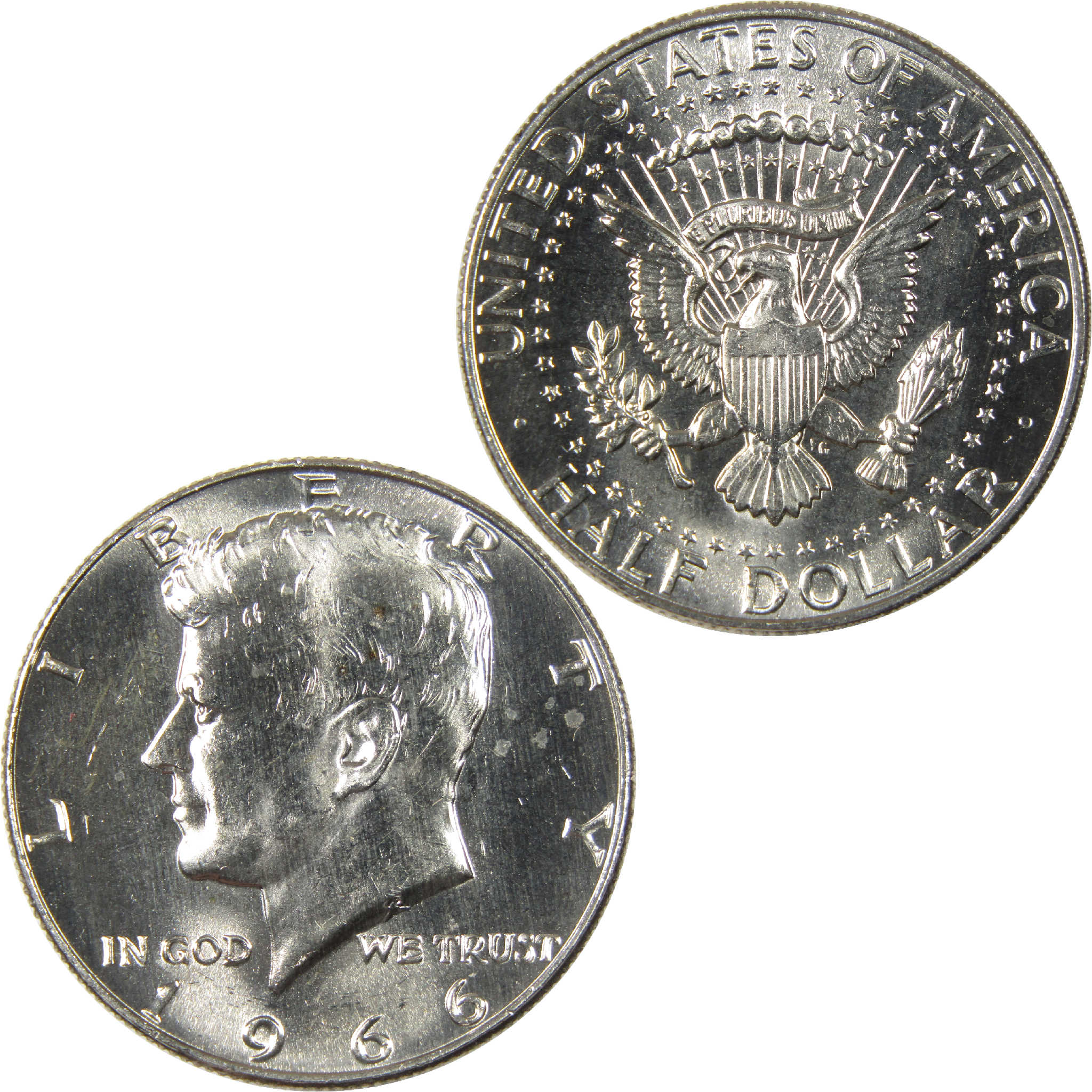 1966 Kennedy Half Dollar Uncirculated Silver Clad 50c Coin