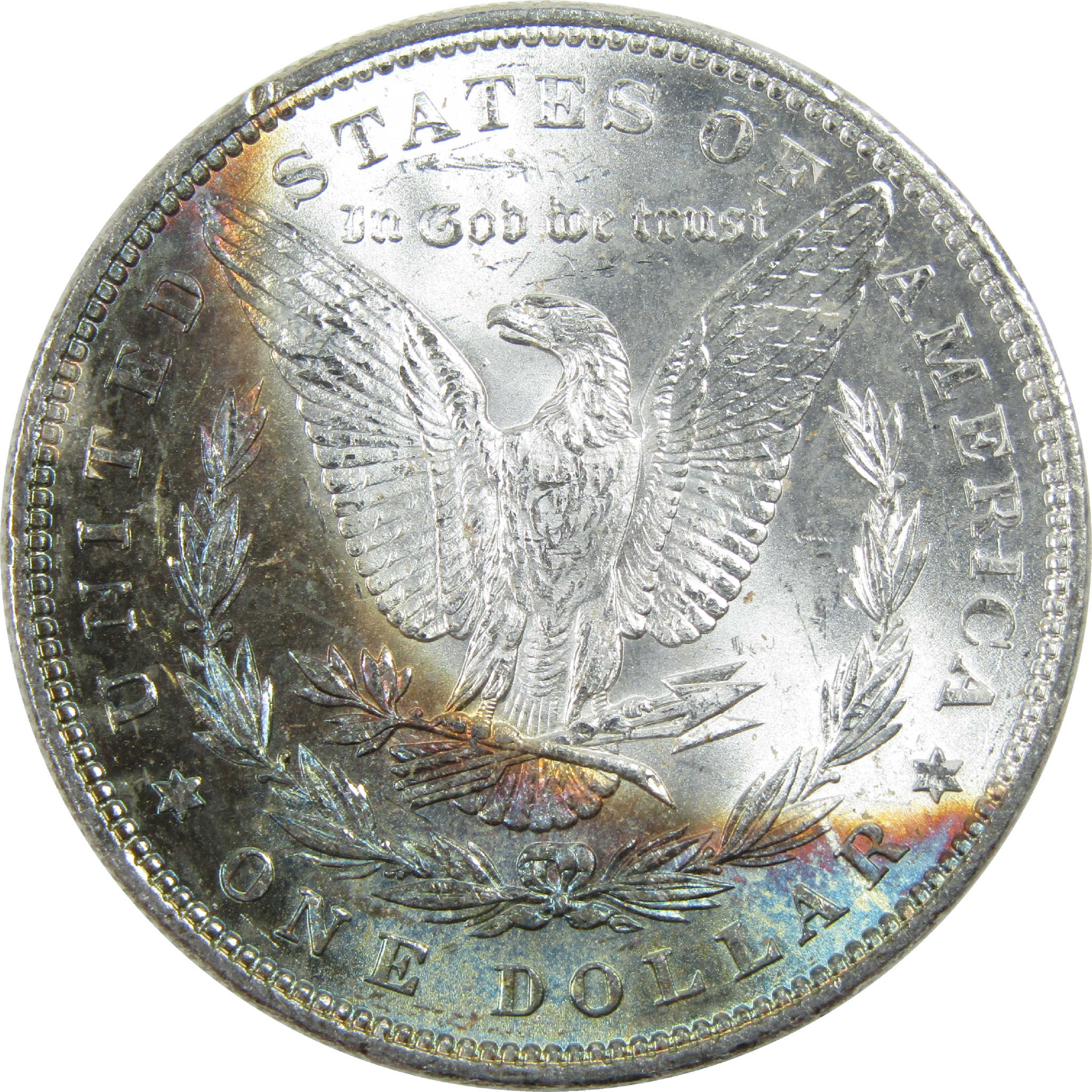 1888 Morgan Dollar Uncirculated Silver $1 Coin Toned SKU:I13206