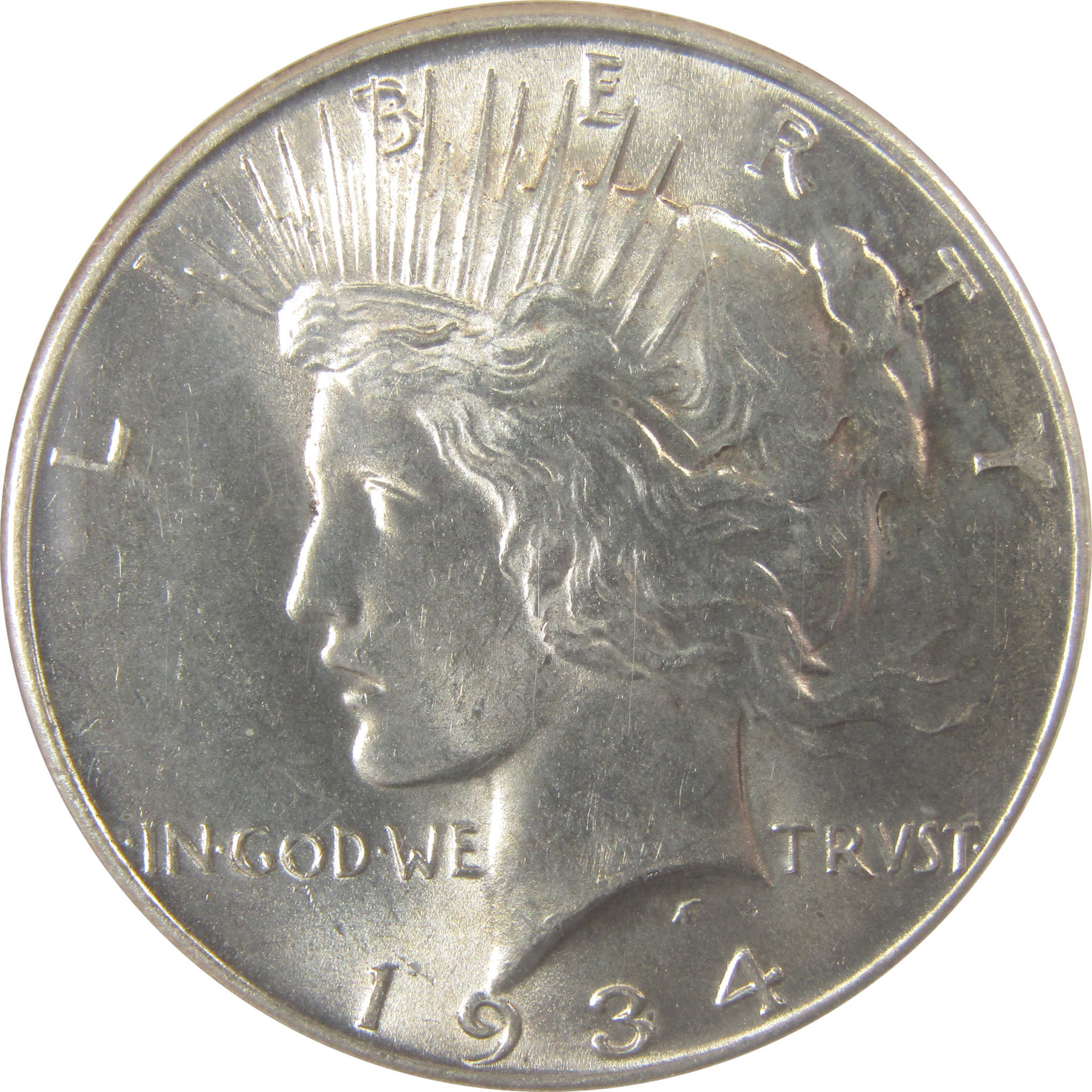 1934 Peace Silver Dollar MS 63 NGC Uncirculated $1 Coin SKU:I23391