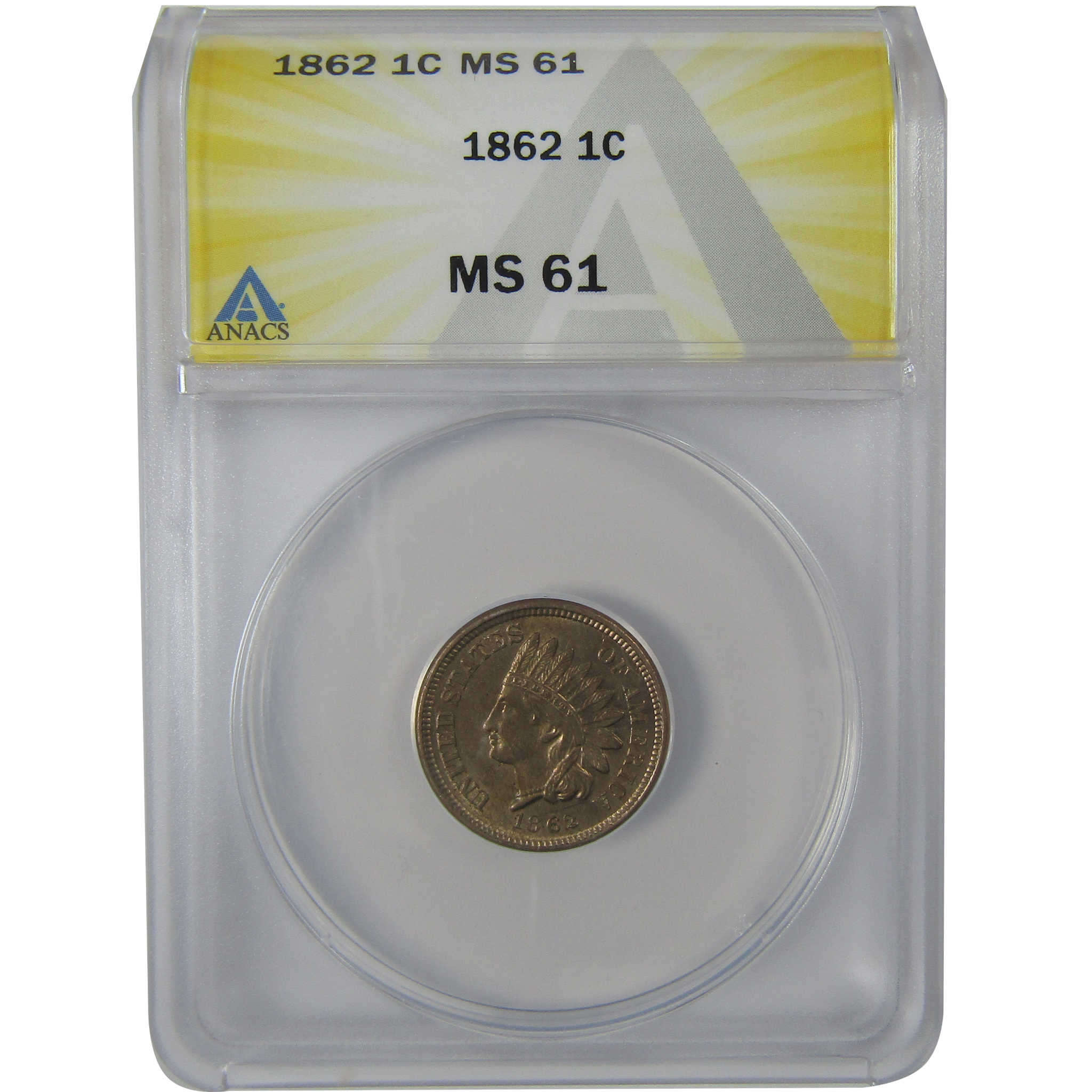 1862 Indian Head Cent MS 61 ANACS Penny Uncirculated SKU:I23661