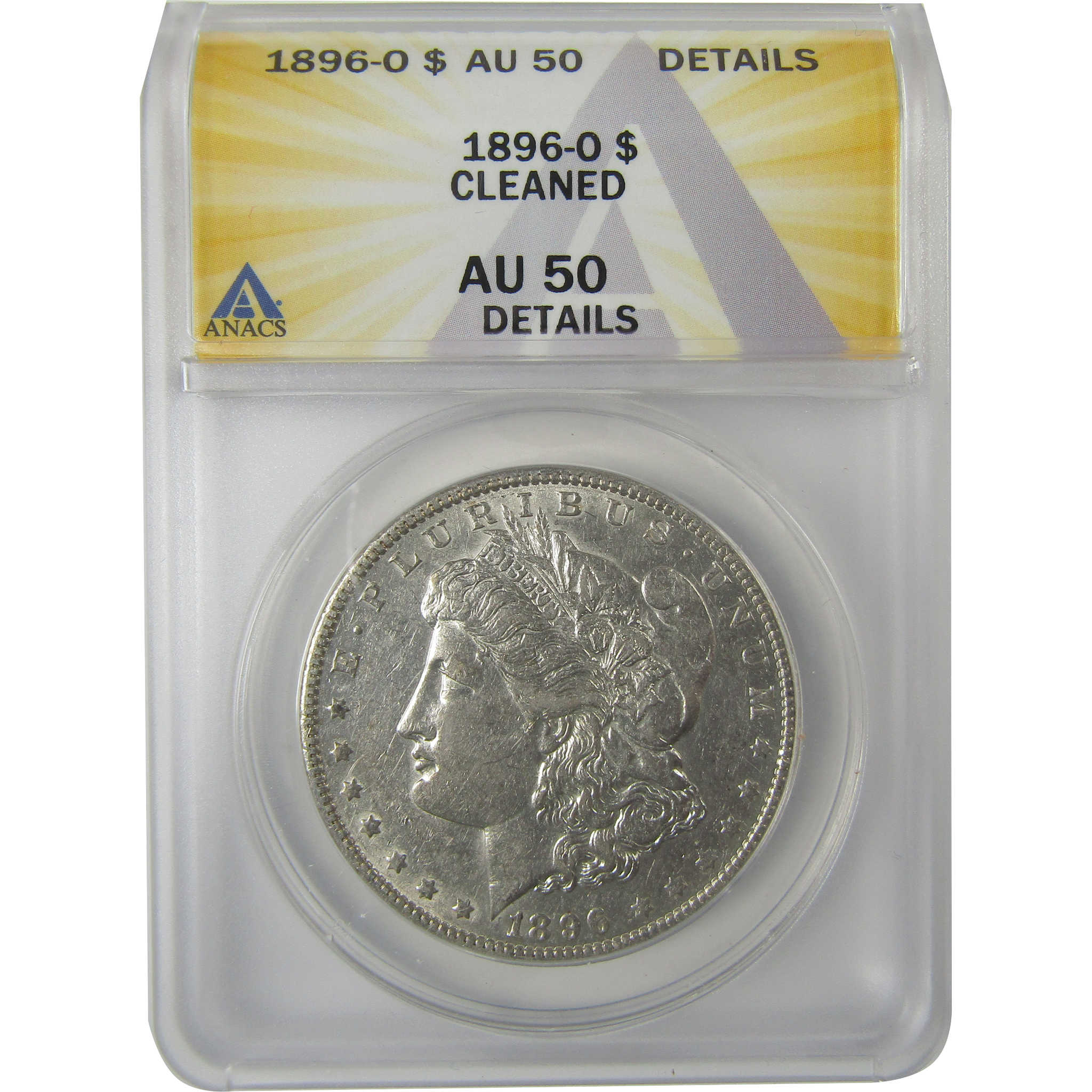 1896 O Morgan Dollar AU 50 Details ANACS Silver $1 Coin SKU:I18947 - Morgan coin - Morgan silver dollar - Morgan silver dollar for sale - Profile Coins &amp; Collectibles
