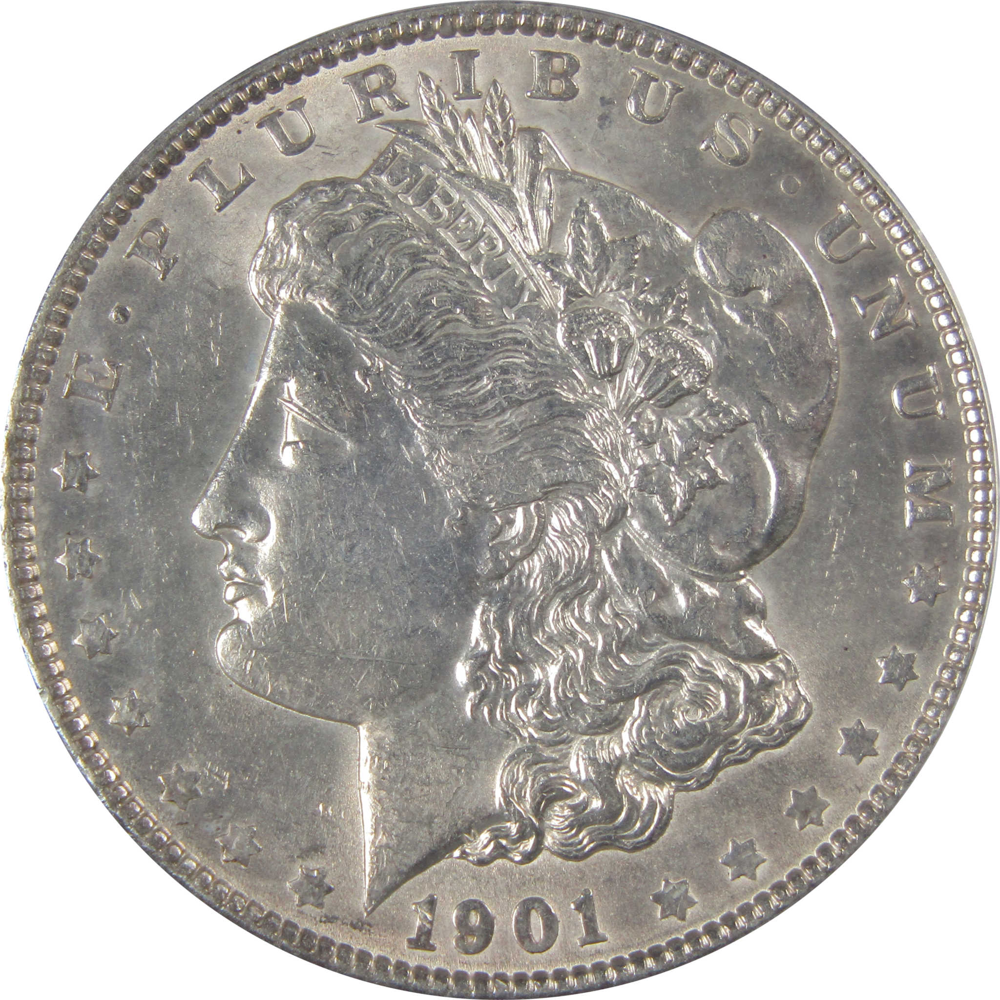 1901 Morgan Dollar AU 53 ANACS Silver $1 Coin SKU:CP189 - Morgan coin - Morgan silver dollar - Morgan silver dollar for sale - Profile Coins &amp; Collectibles