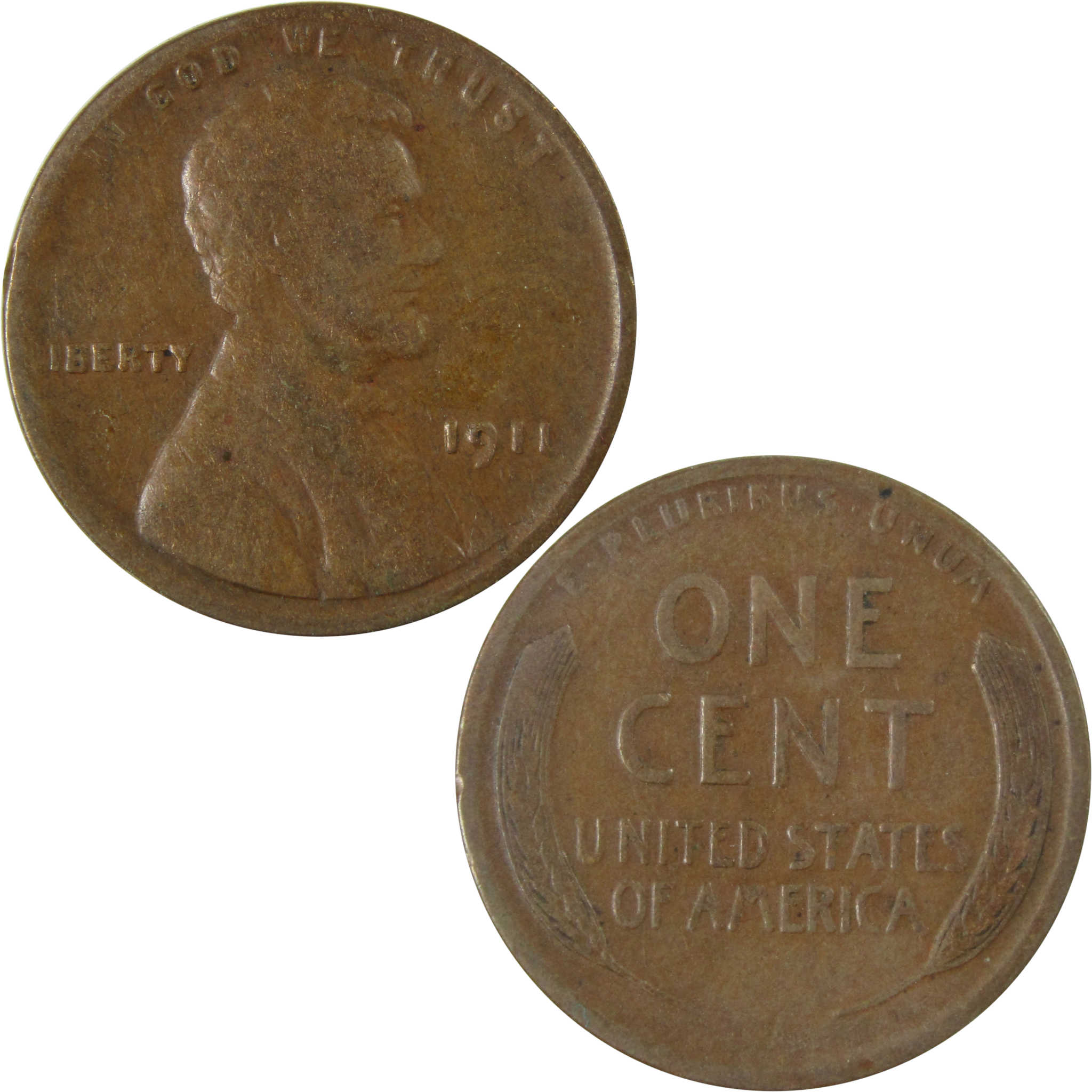 1911 D Lincoln Wheat Cent F Fine Penny 1c Coin Collectible SKU:I26357