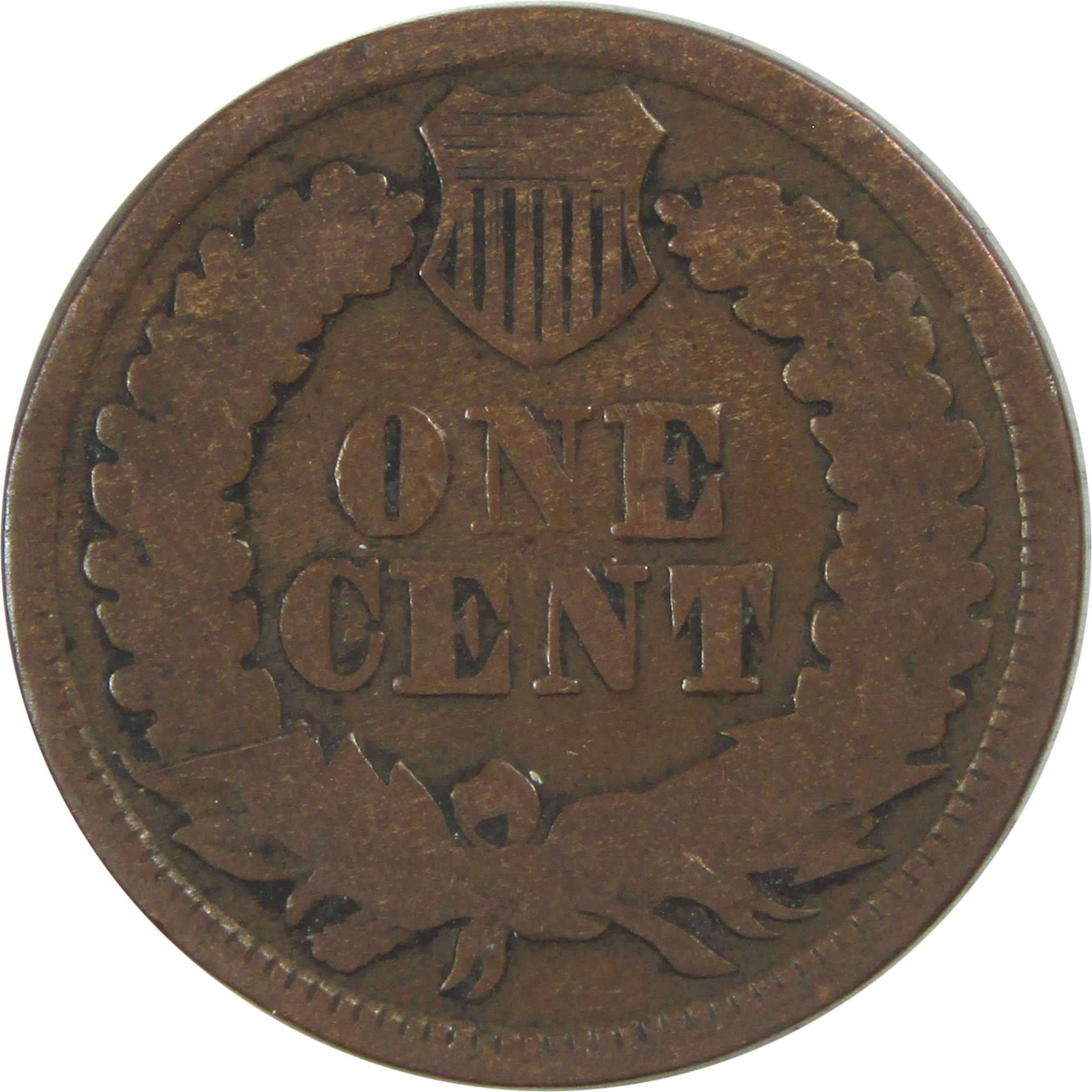 1866 Indian Head Cent AG About Good Penny 1c Coin SKU:I15556