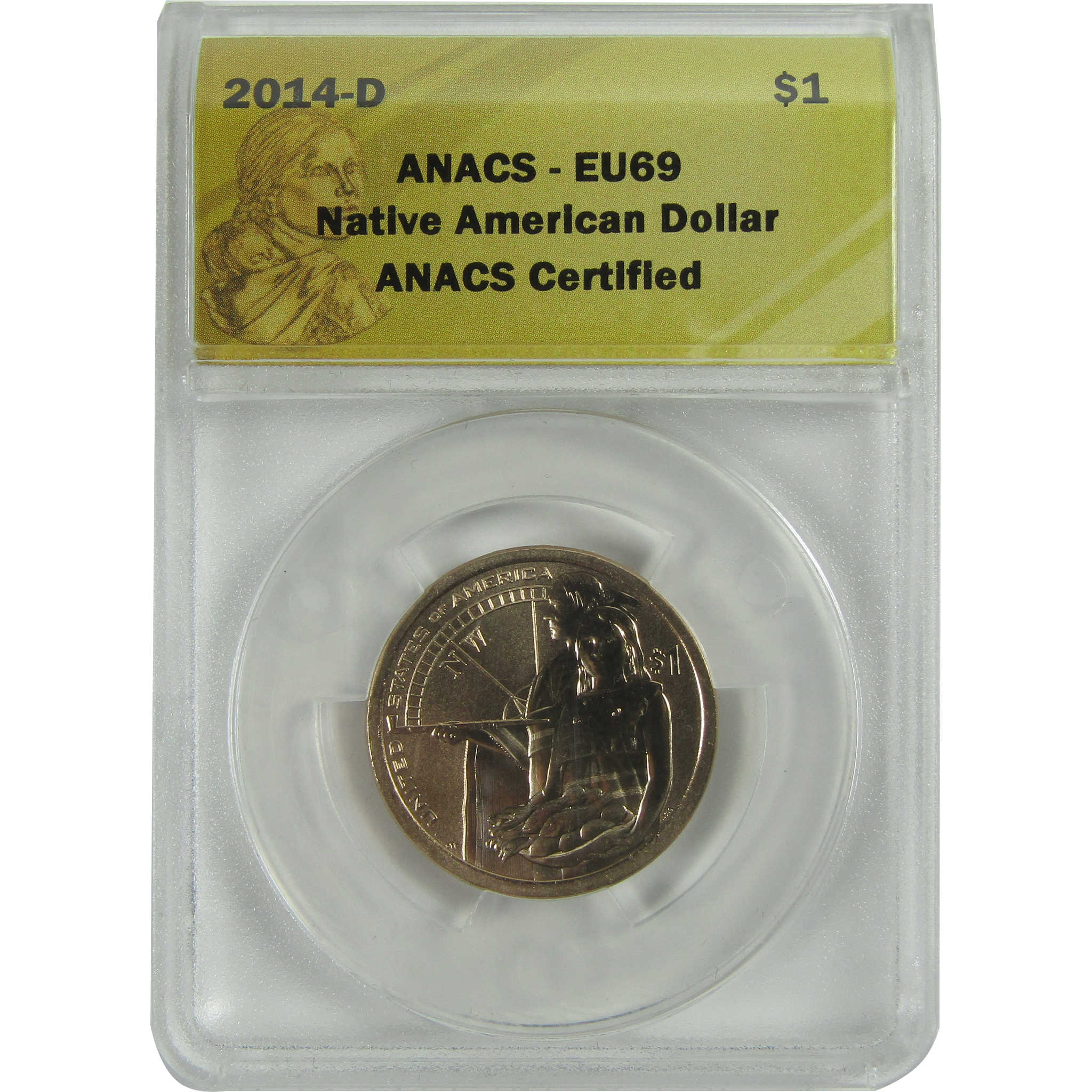 2014 D Hospitality Native American Dollar EU 69 ANACS SKU:CPC9234