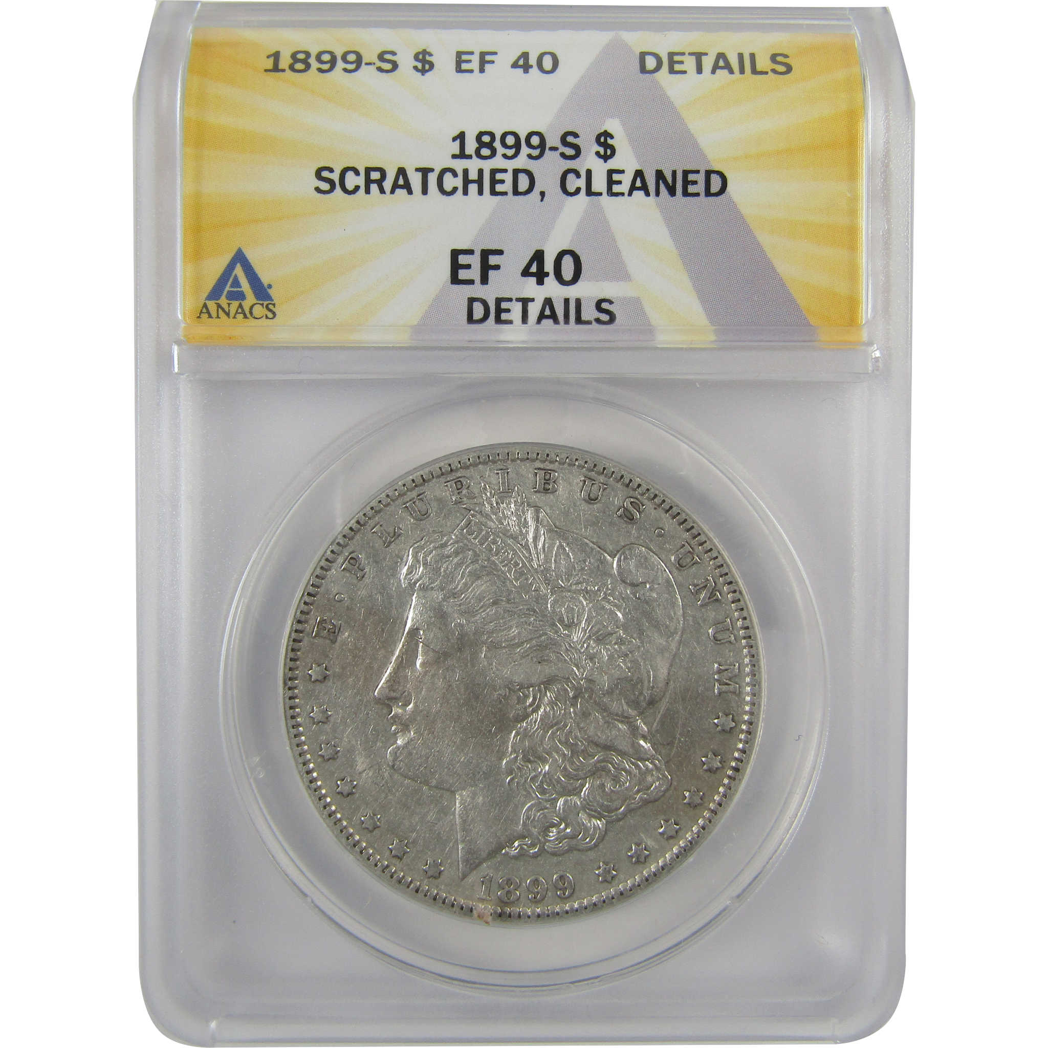 1899 S Morgan Dollar EF 40 Details ANACS Silver $1 Coin SKU:I19104 - Morgan coin - Morgan silver dollar - Morgan silver dollar for sale - Profile Coins &amp; Collectibles