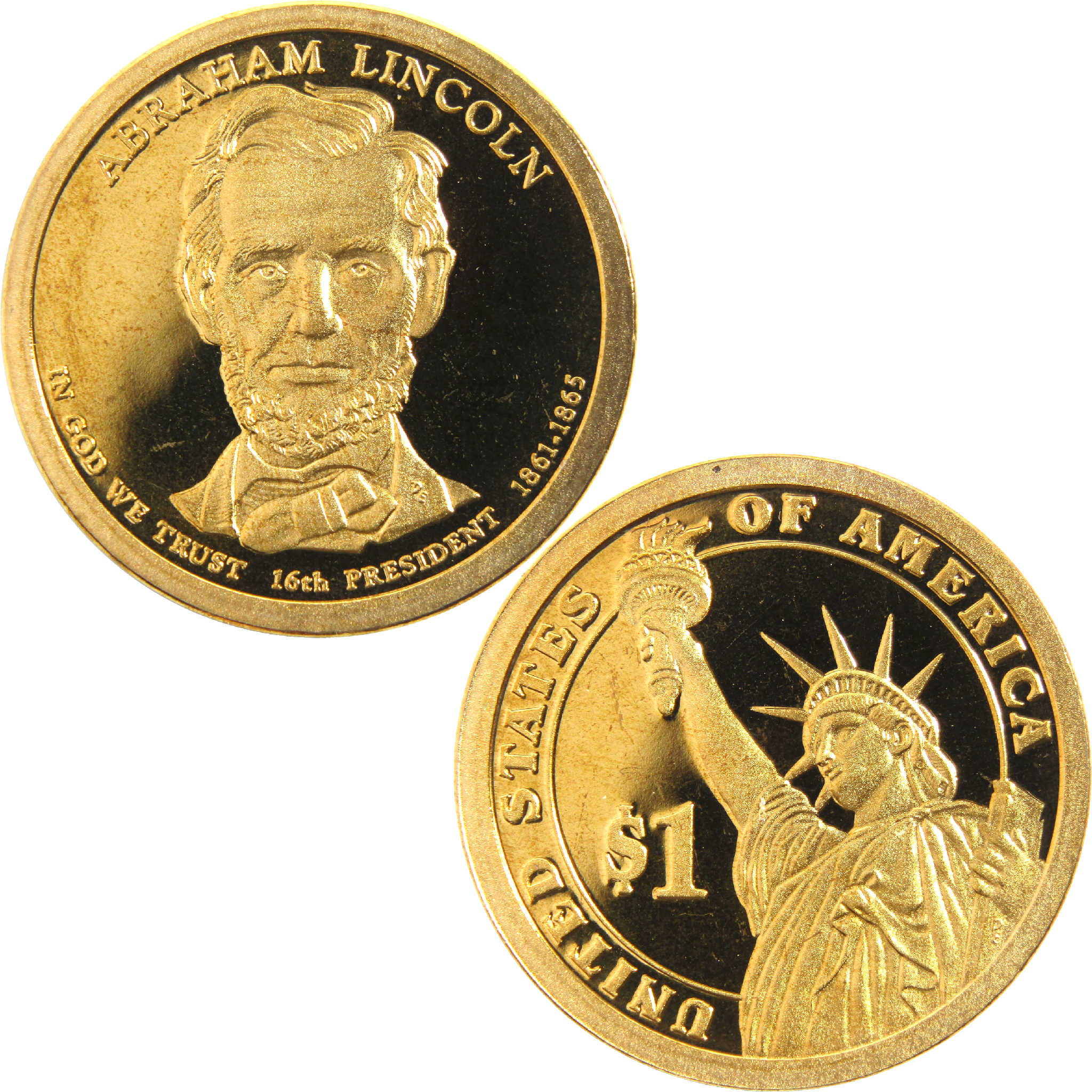 2010 S Abraham Lincoln Presidential Dollar Choice Proof $1 Coin