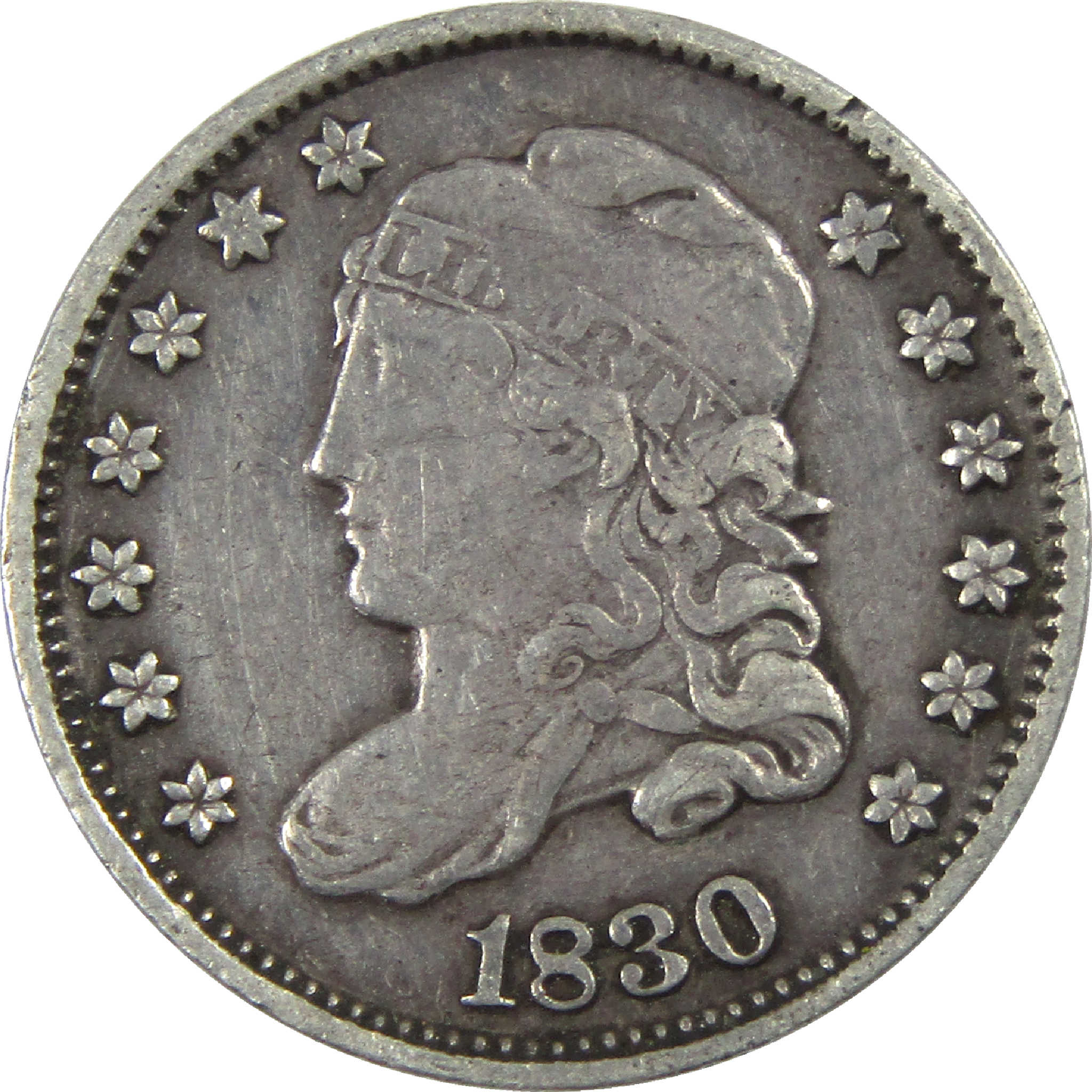 1830 Capped Bust Half Dime VF Very Fine Details Silver 5c SKU:I12327