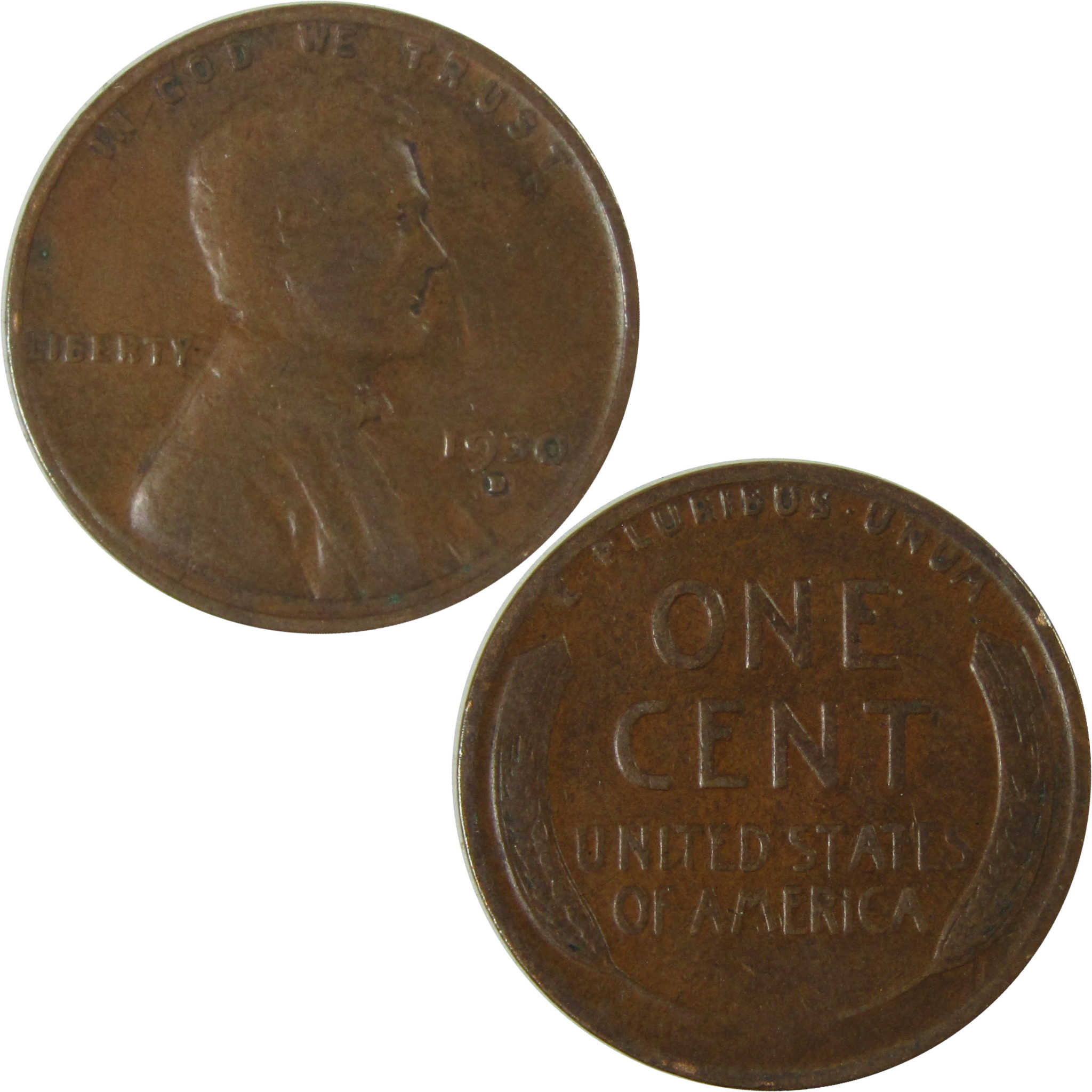 1930 D Lincoln Wheat Cent F Fine Penny 1c Coin Collectible SKU:I26759